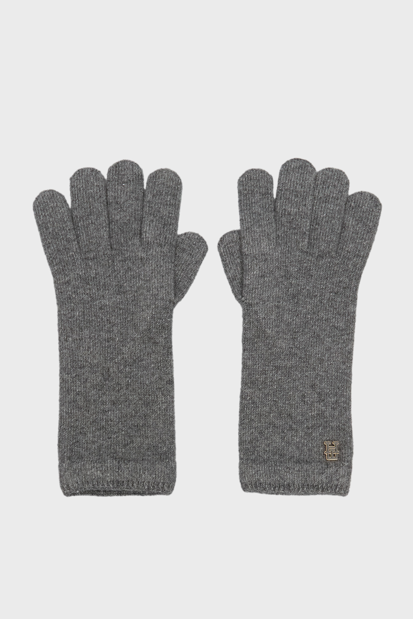 Женские серые перчатки TH MONOGRAM GLOVES 1