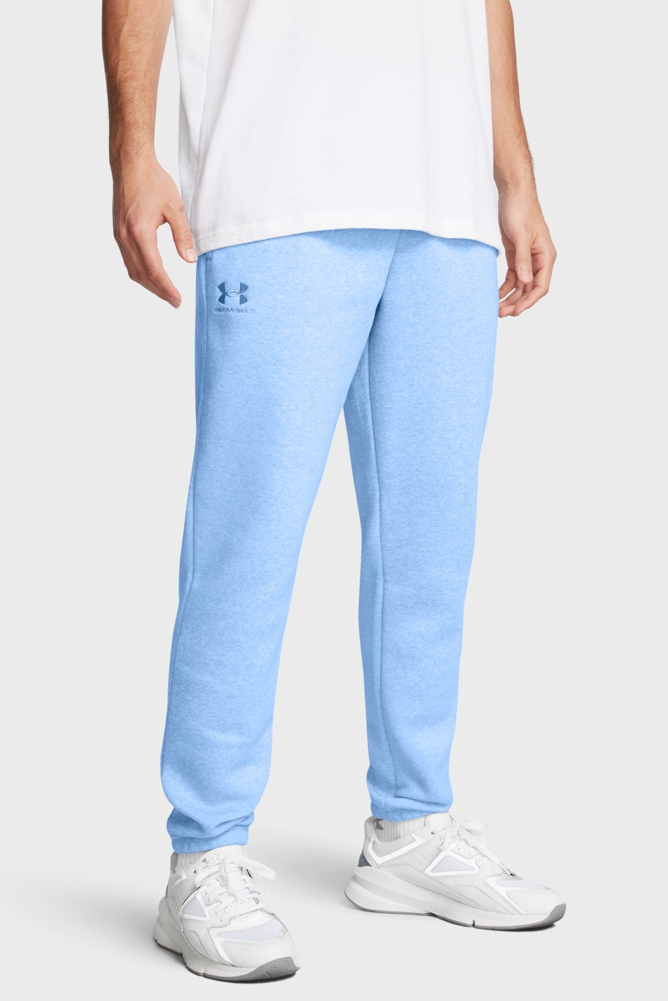 Чоловічі блакитні спортивні штани UA Essential Fleece Jogger 1