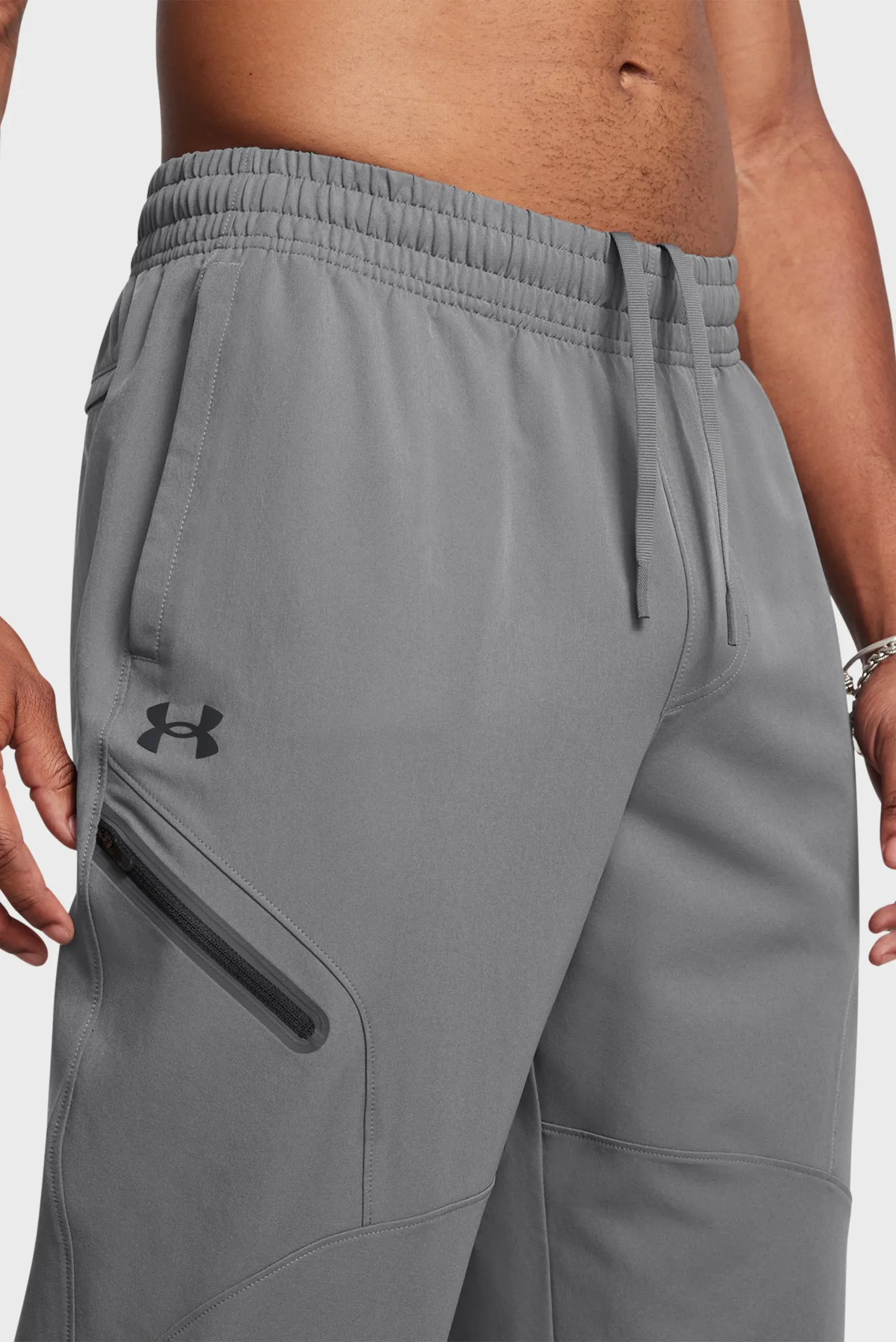 Чоловічі сірі спортивні штани UA Unstoppable Woven Jogger 4