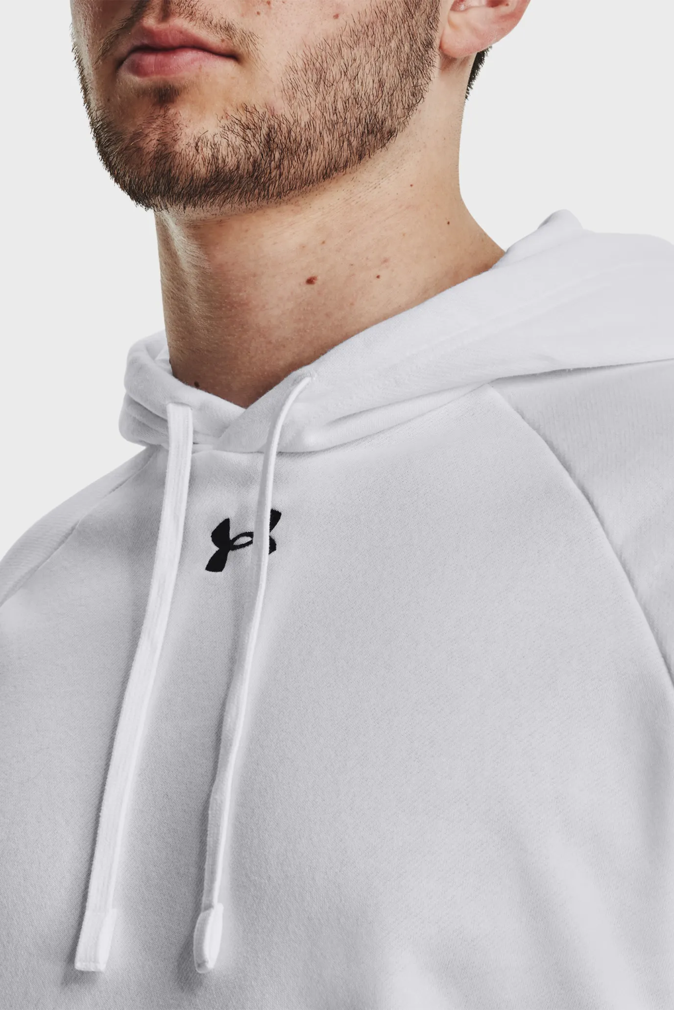 Чоловіче біле худі UA Rival Fleece Hoodie 4