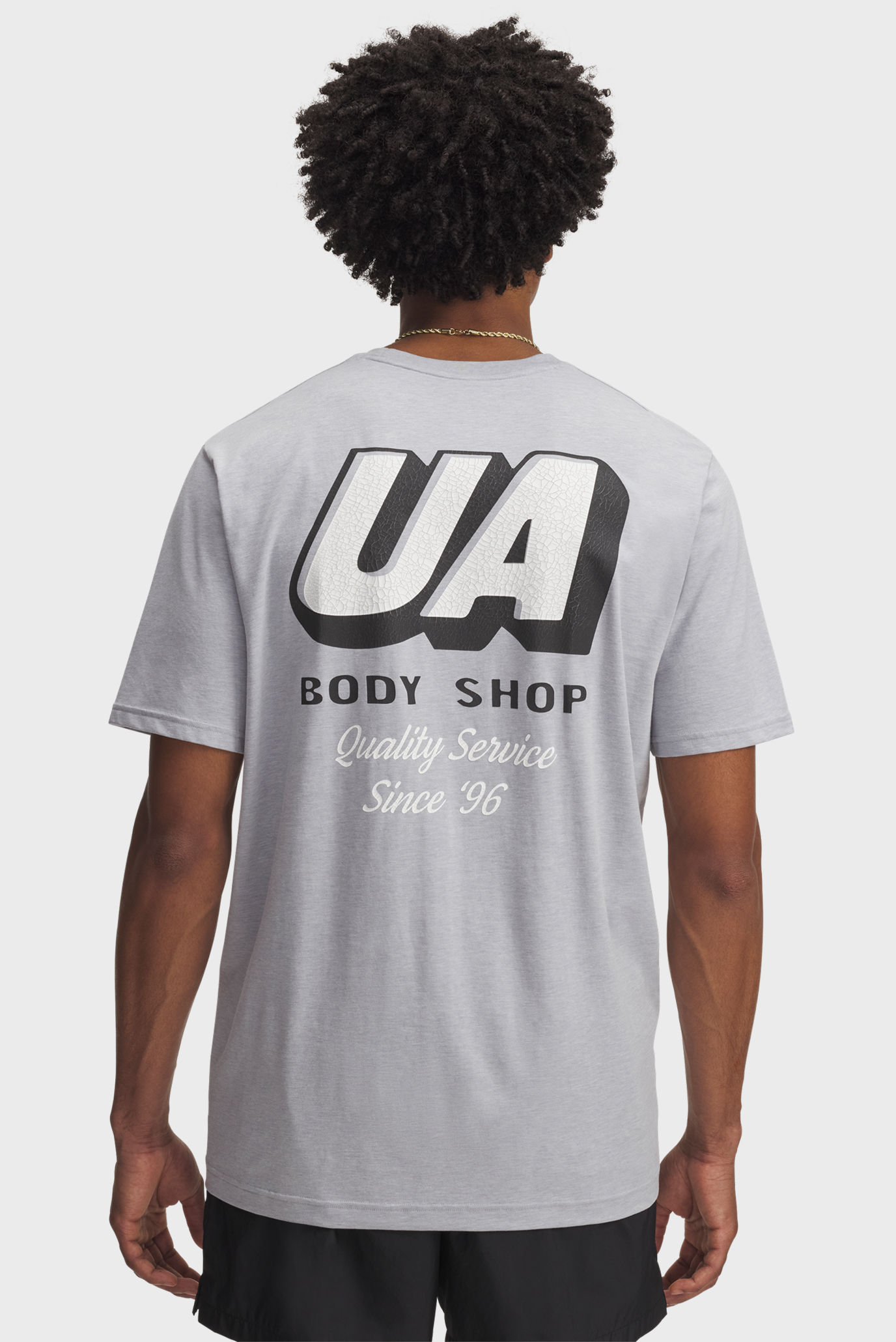 Мужская серая футболка UA 60/40S BODY SHOP SS Серый XXL Under Armour 6004178-011 Мужская серая футболка UA 60/40S BODY SHOP SS Серый XXL Under Armour 6004178-011