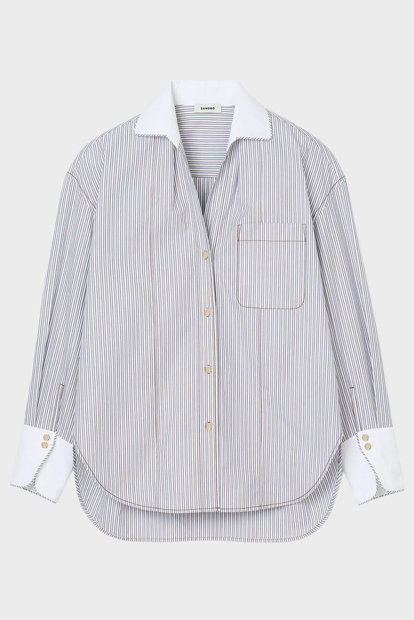 Жіноча сорочка у смужку 6