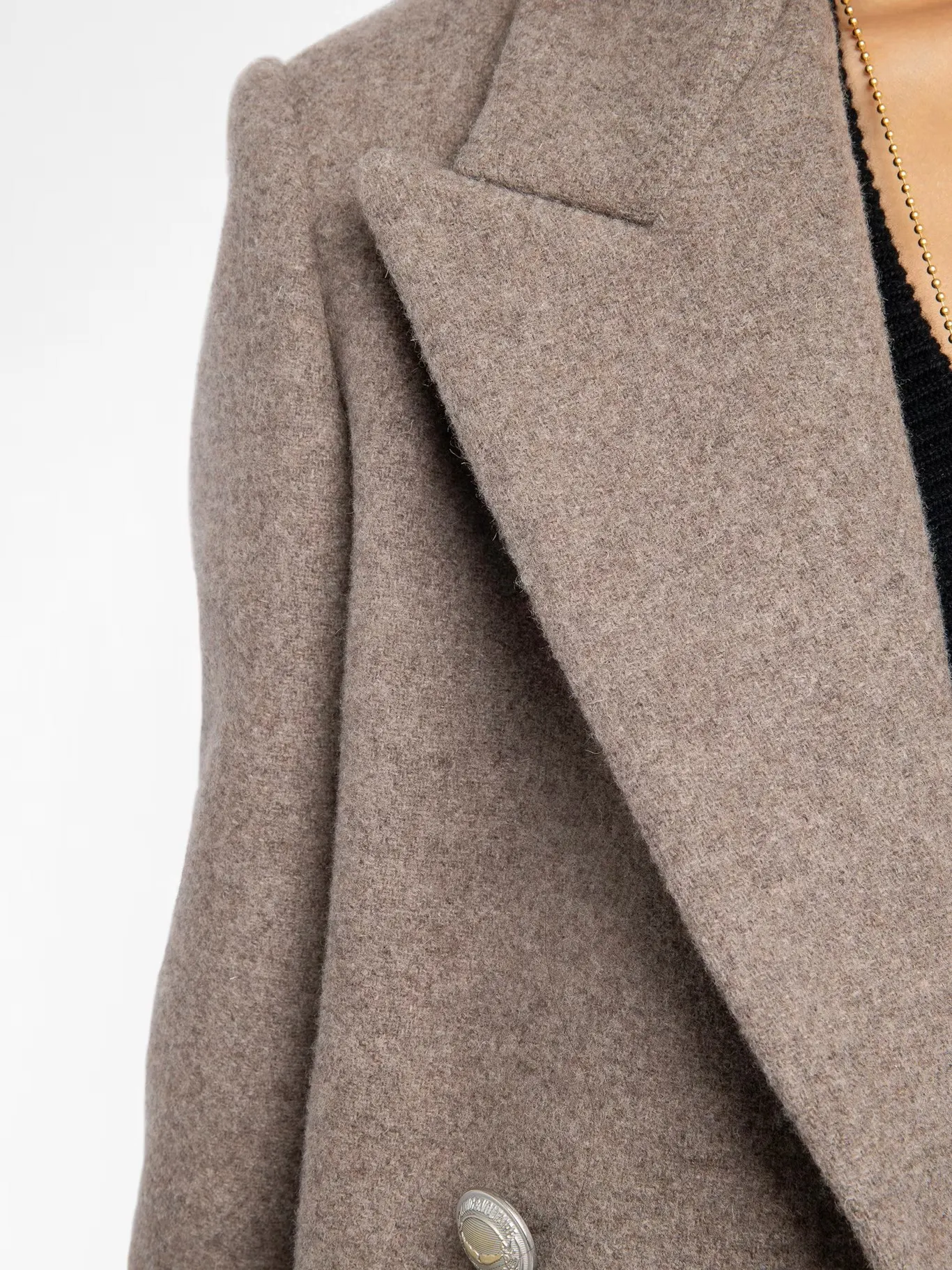 Жіноче бежеве вовняне пальто Miew 5