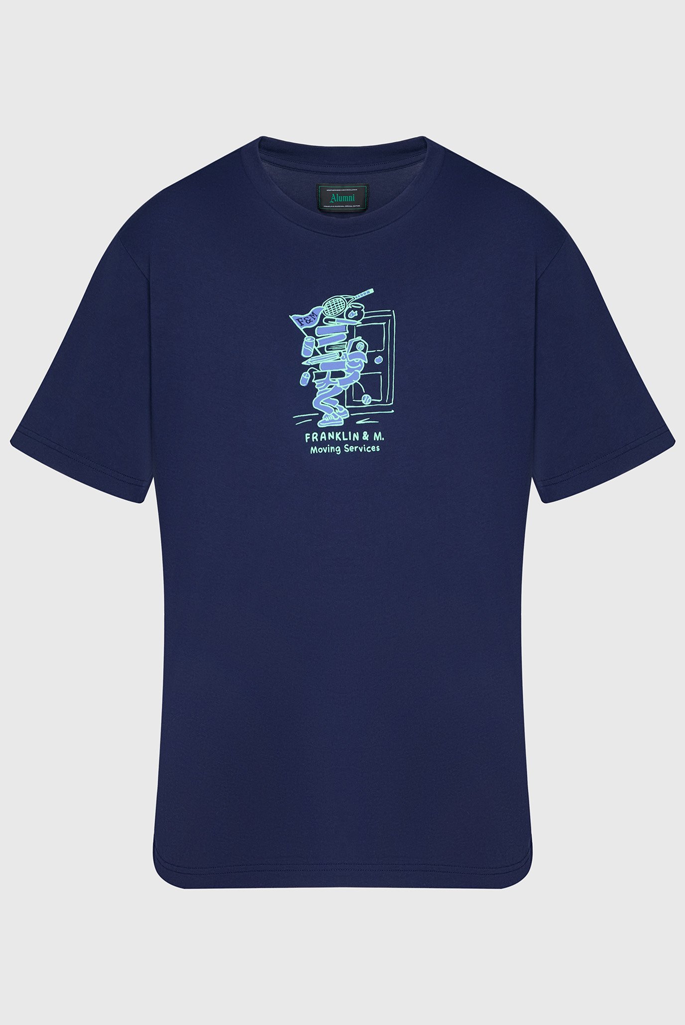 Мужская темно-синяя футболка 1