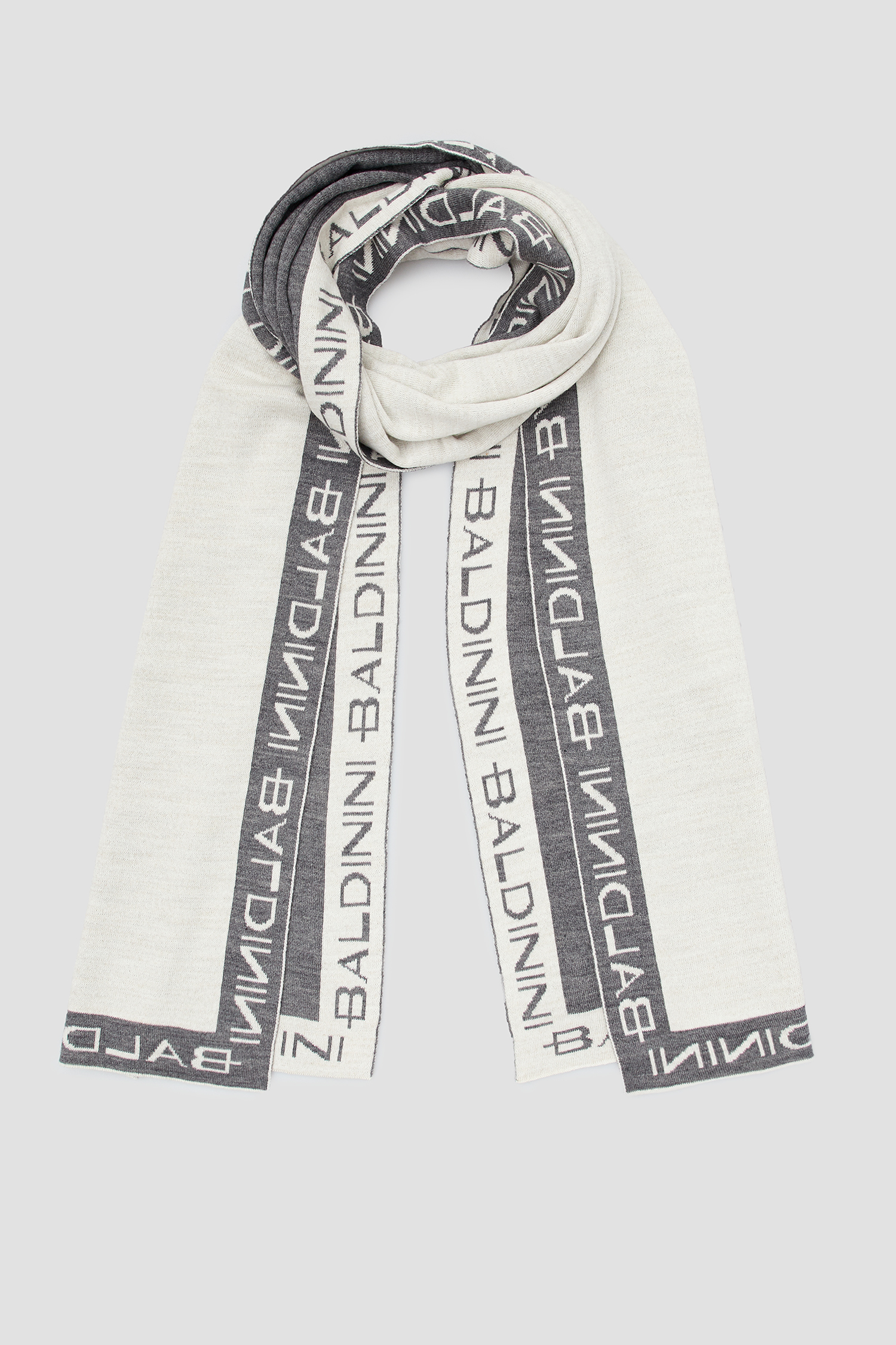Жіночий сірий вовняний шарф 1