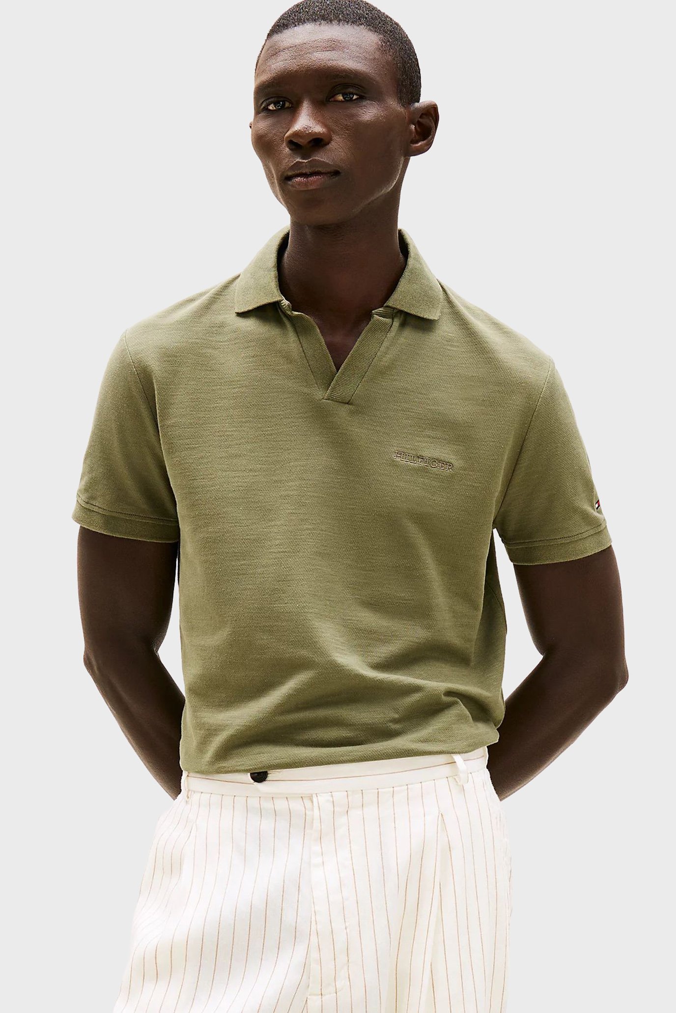 Мужское оливковое поло TERRY REG Оливковый XXL Tommy Hilfiger MW0MW38483 Мужское оливковое поло TERRY REG Оливковый XXL Tommy Hilfiger MW0MW38483