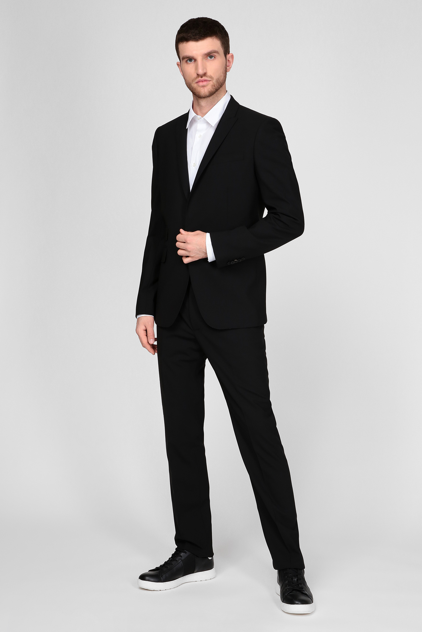 Чоловічий чорний костюм (піджак, брюки) 1