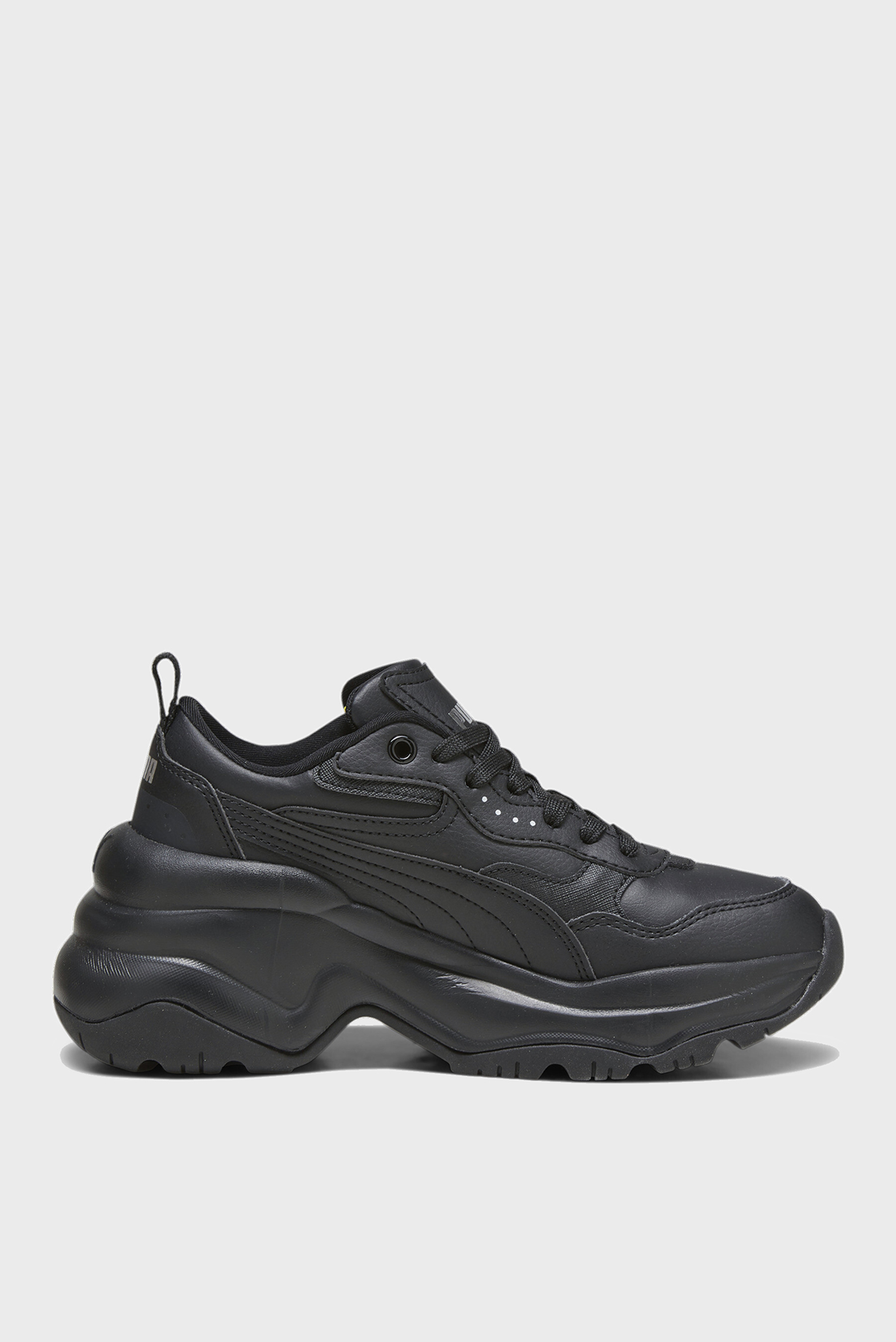 Puma black wedge sneakers sale