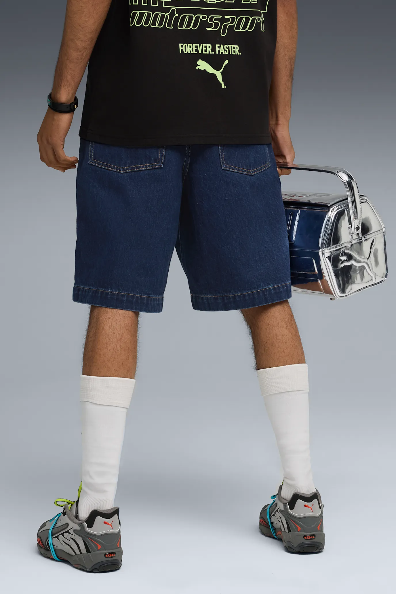 Чоловічі темно-сині шорти A$AP ROCKY x PUMA Denim Shorts Men 4