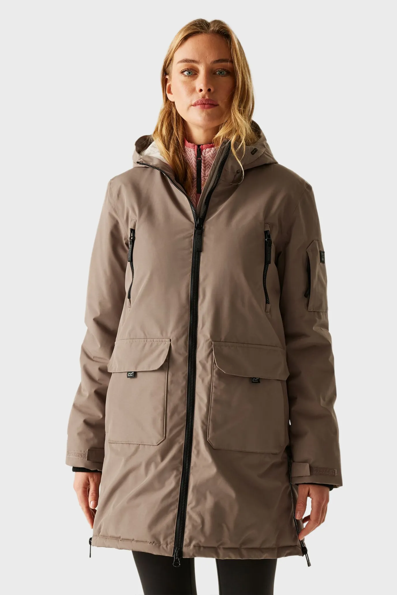 Женская коричневая парка 1