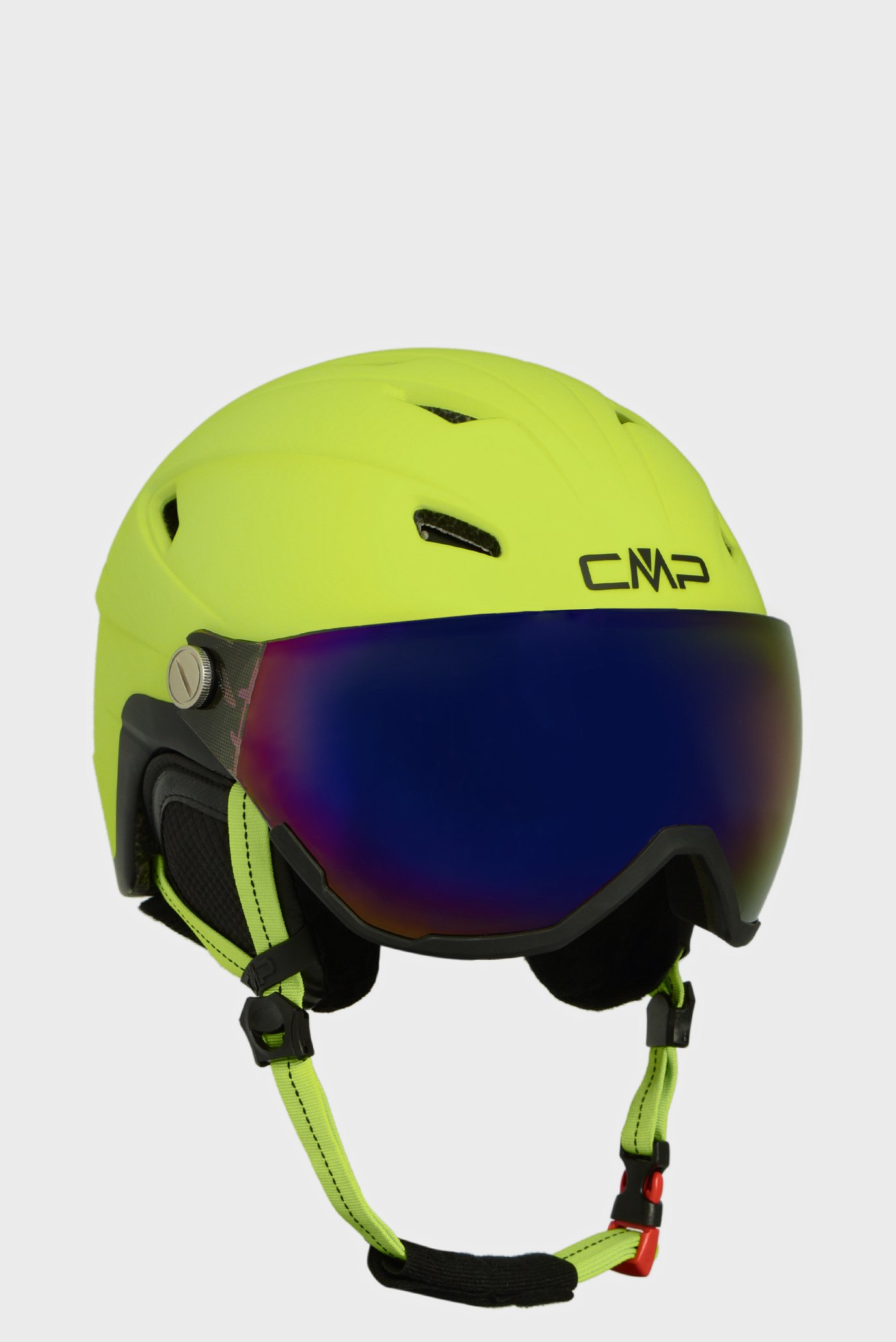 Салатовый горнолыжный шлем WA-2 SKI HELMET WITH VISOR 1