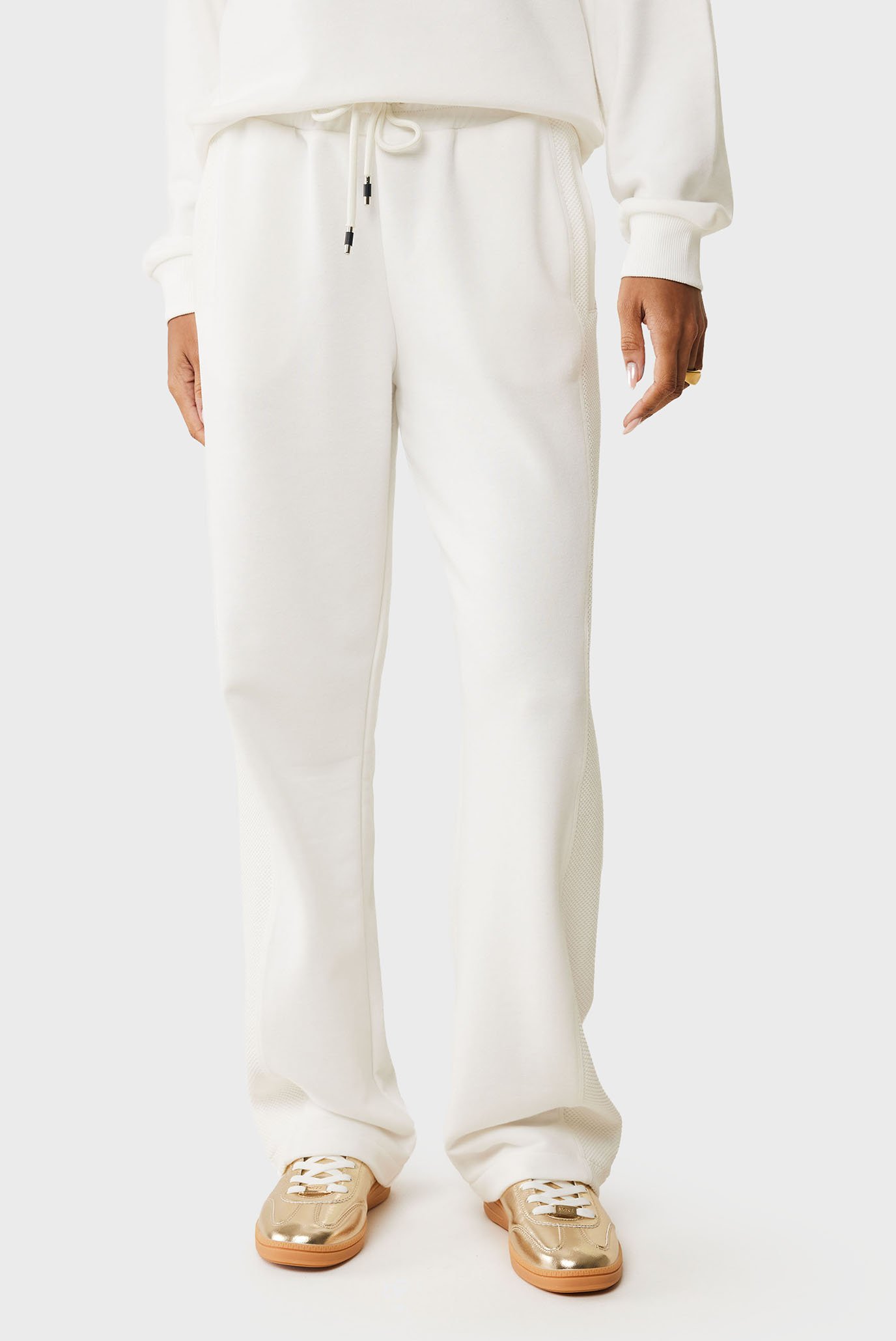 Женские белые спортивные брюки Honeycomb sweatpants Белый S Mexx MF007001551W Женские белые спортивные брюки Honeycomb sweatpants Белый S Mexx MF007001551W