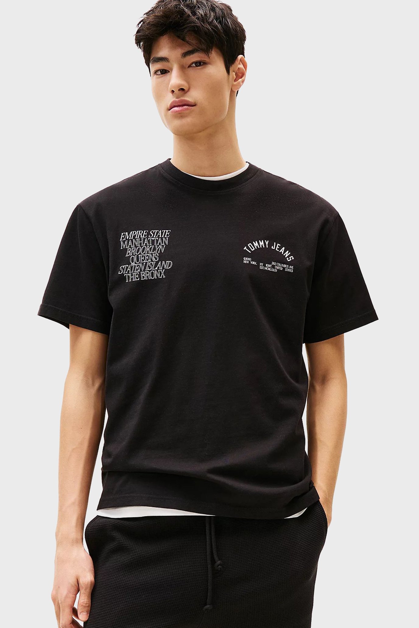 Мужская черная футболка RLX BOROUGHS Черный XXL Tommy Jeans DM0DM21592 Мужская черная футболка RLX BOROUGHS Черный XXL Tommy Jeans DM0DM21592