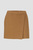 Женская бежевая шерстяная юбка-шорты