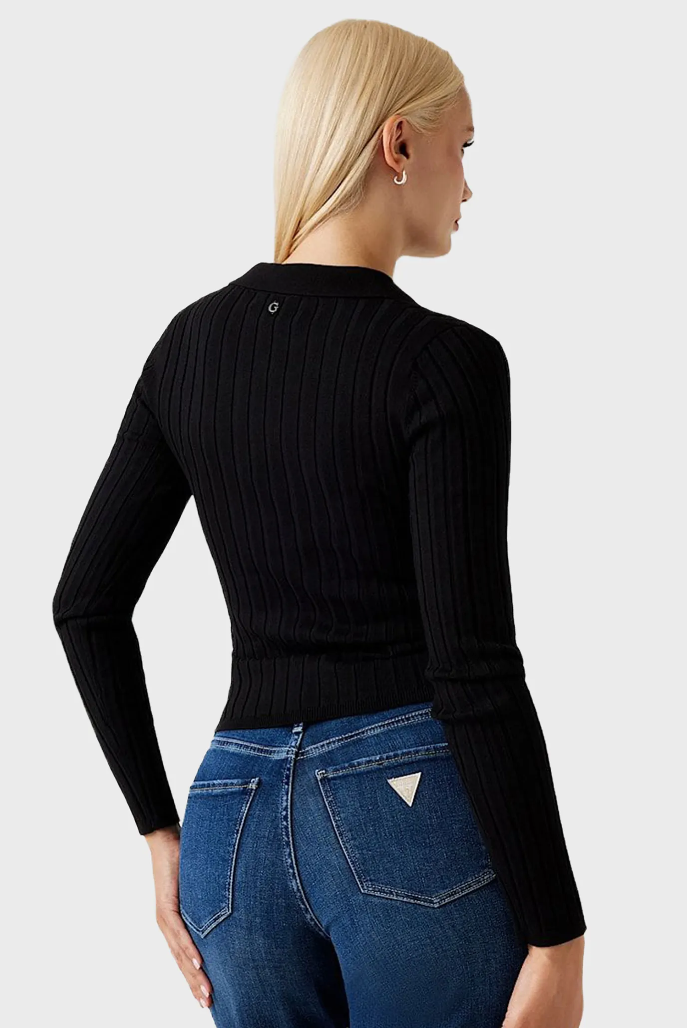 Женский черный пуловер 3