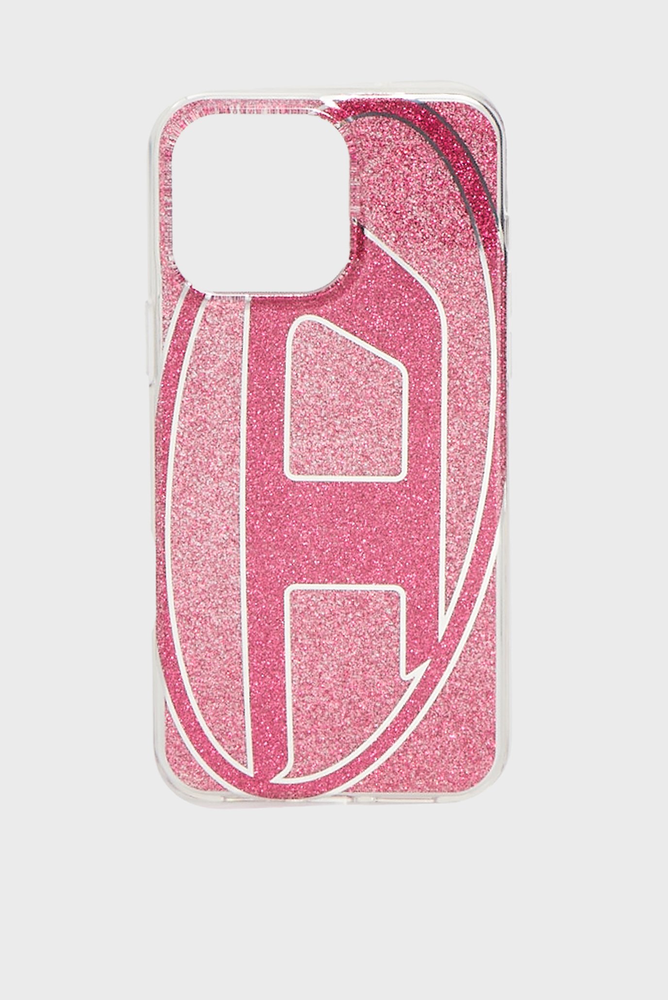 Рожевий чохол для телефона Diesel Oval D Glitter Case SS24 for iPhone 15 Pro Max 1