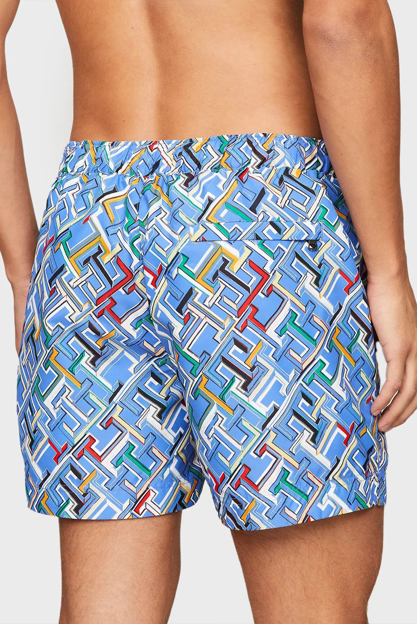 Чоловічі блакитні плавальні шорти з візерунком SF MEDIUM 2