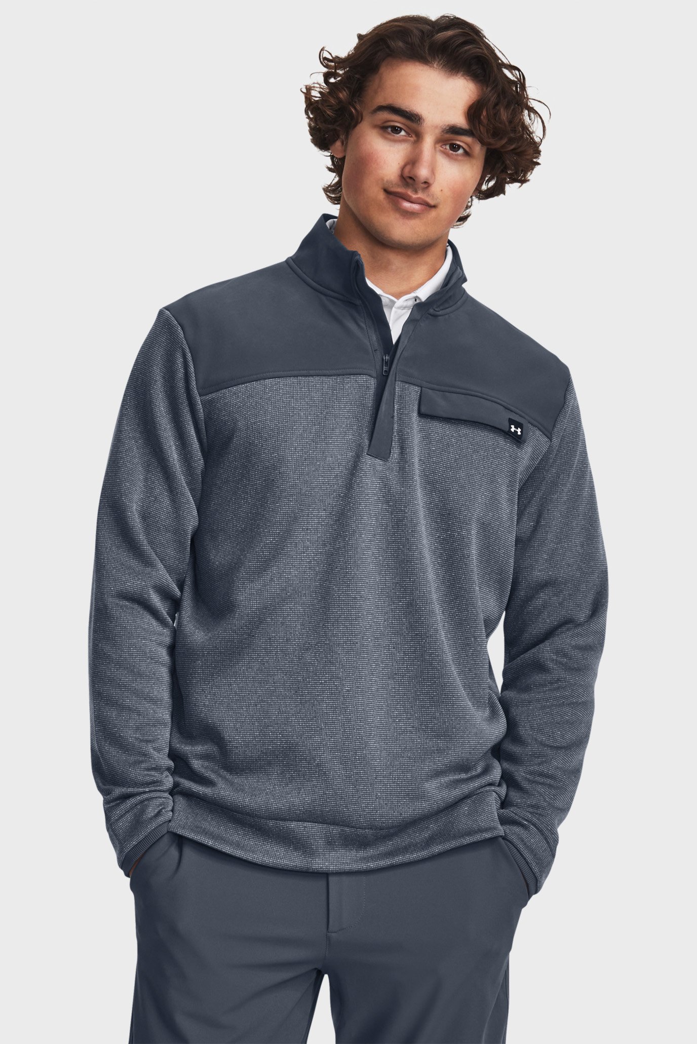 Чоловіча сіра спортивна кофта UA Storm SweaterFleece HZ 1