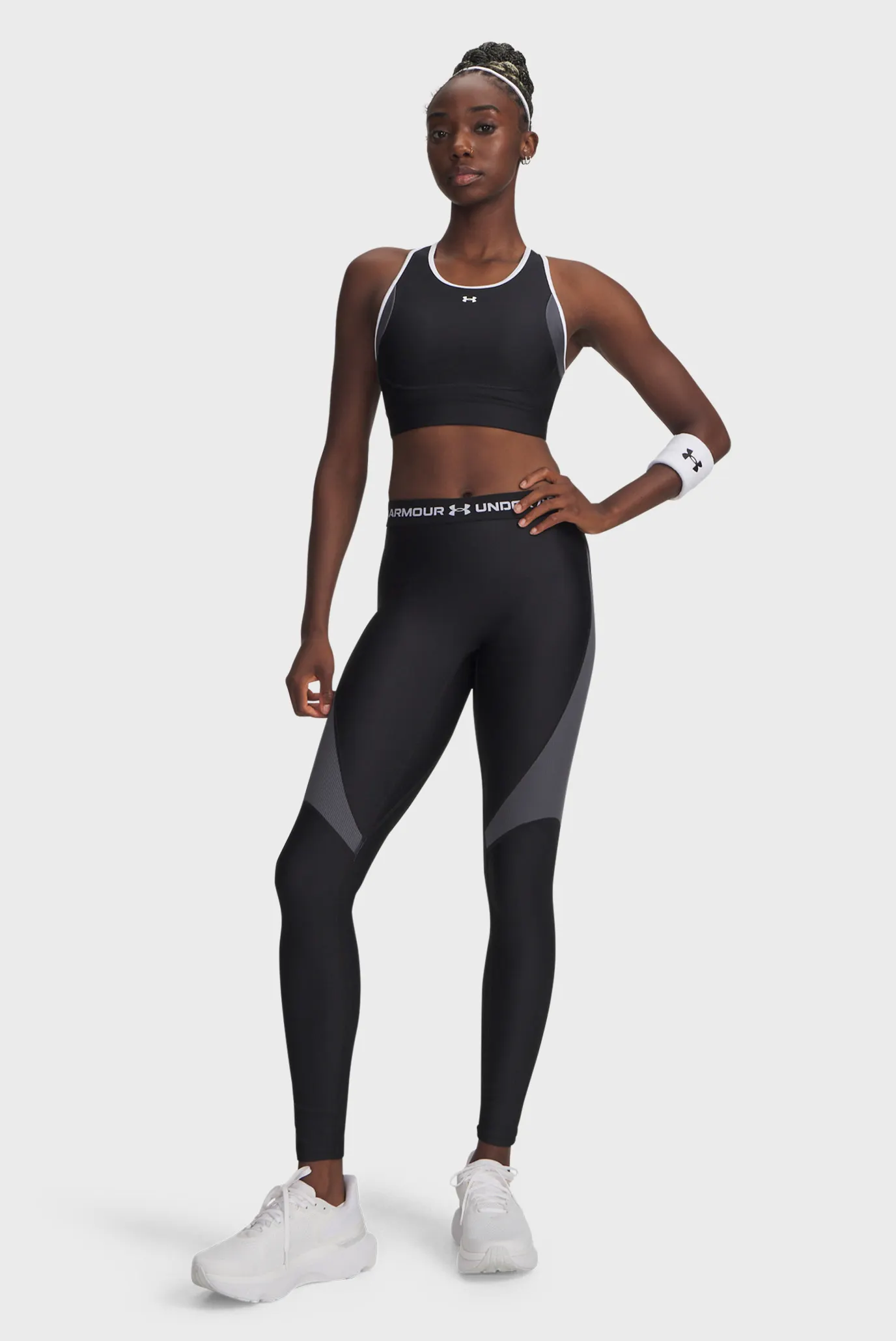 Жіночий чорний топ UA Crossback Mid Open Back 2