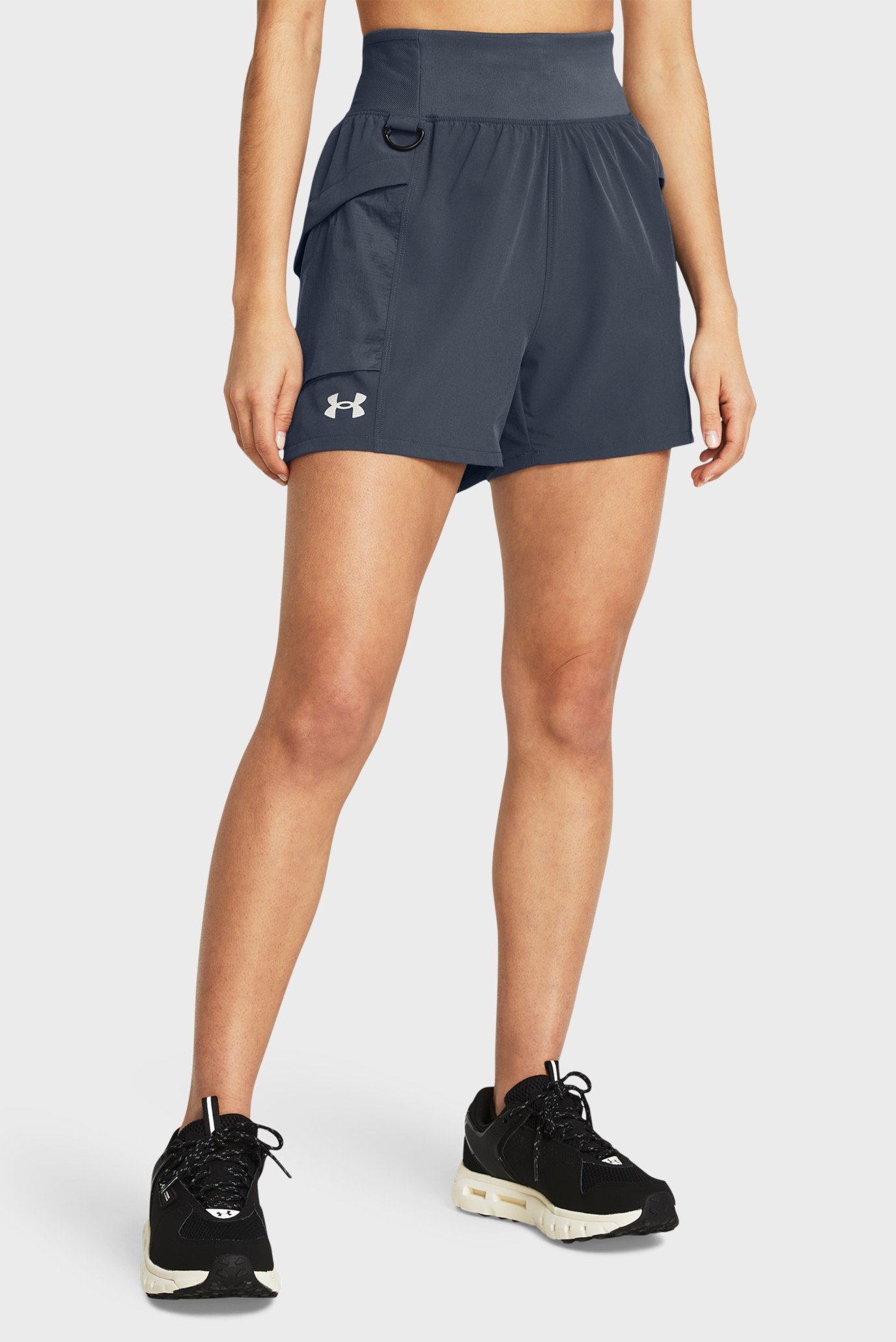 Женские серые шорты UA Trail Run Shorts 1