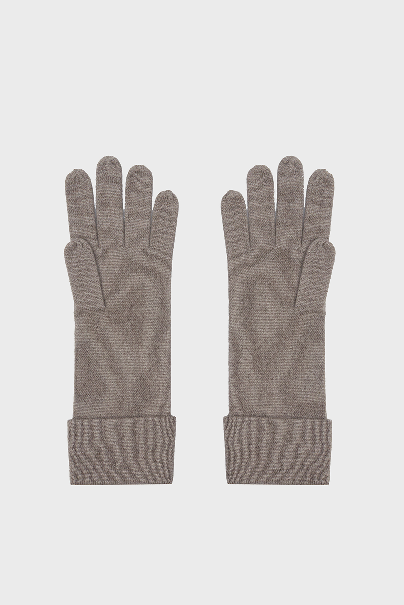 Жіночі коричневі кашемірові рукавички CASHMERE CHUNKY OPEN RIB GLOVES 1