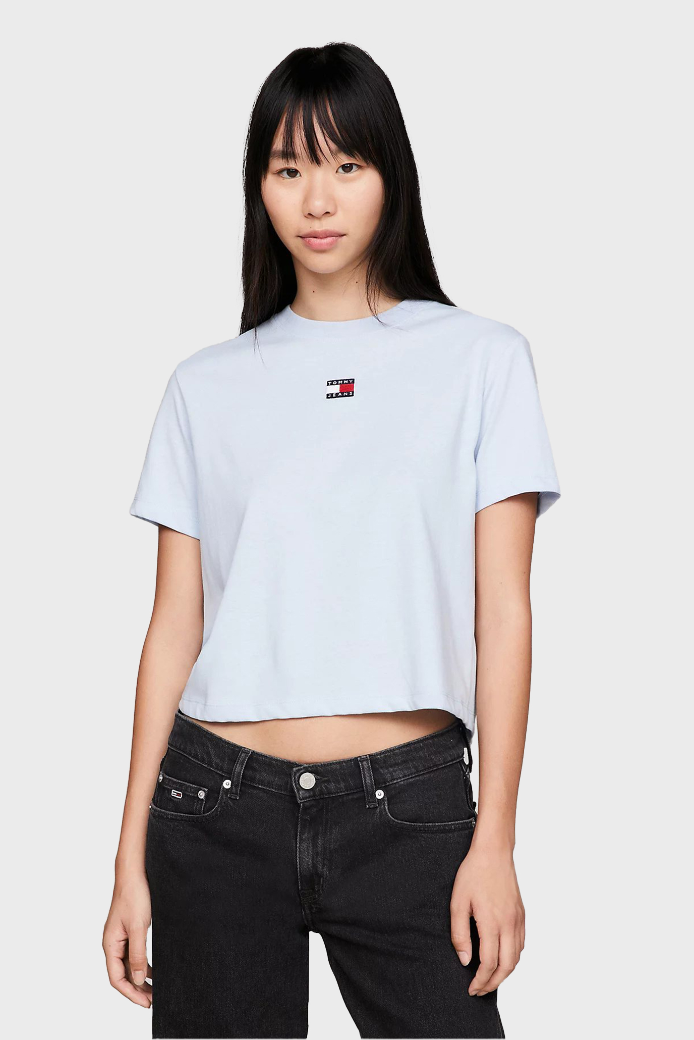 Женская голубая футболка TJW BXY BADGE TEE EXT 1