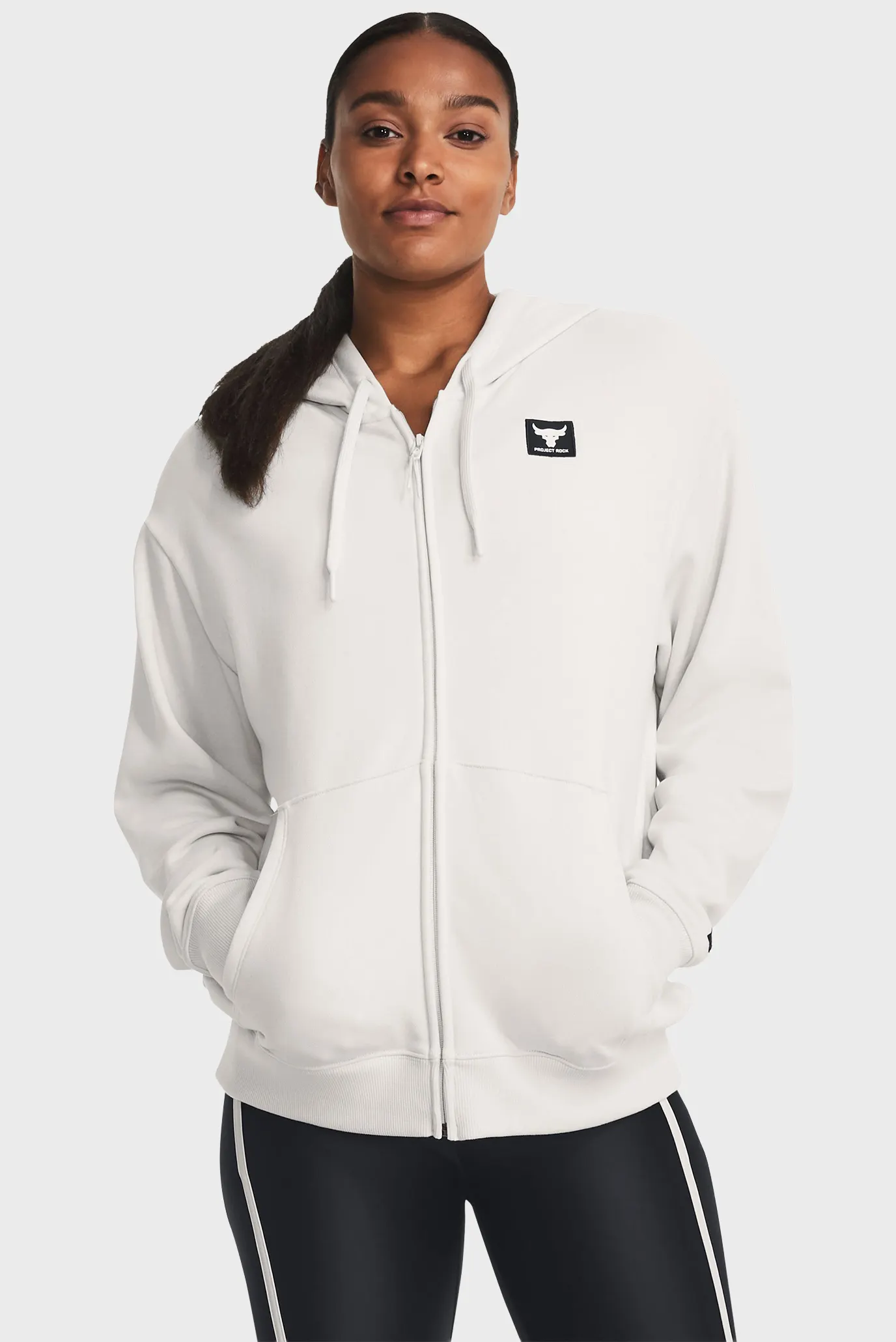 Жіноче біле худі Pjt Rck HW Terry FZ OS 1