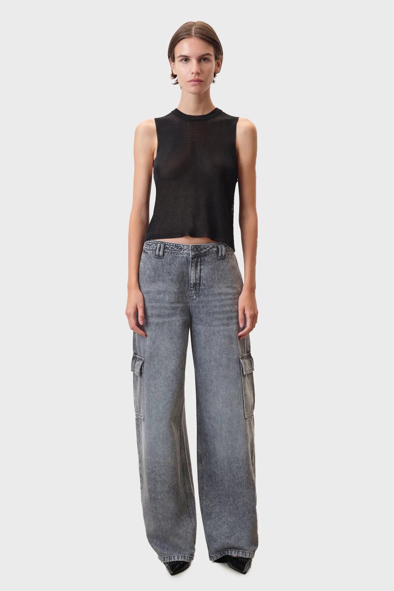 Женские серые джинсы 2