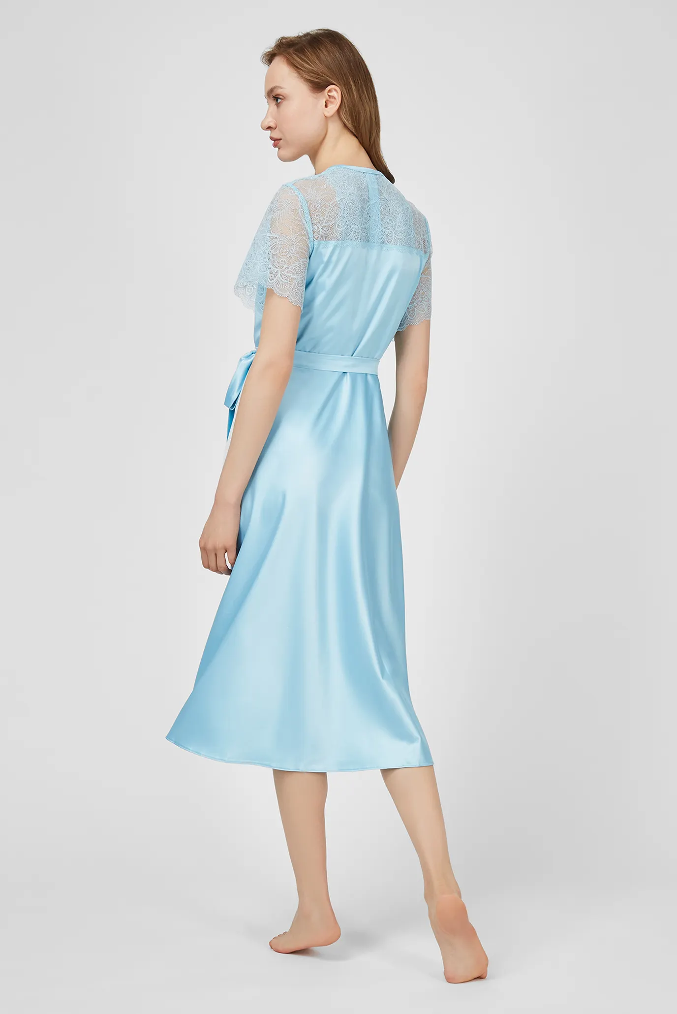 Женский голубой пеньюар 3