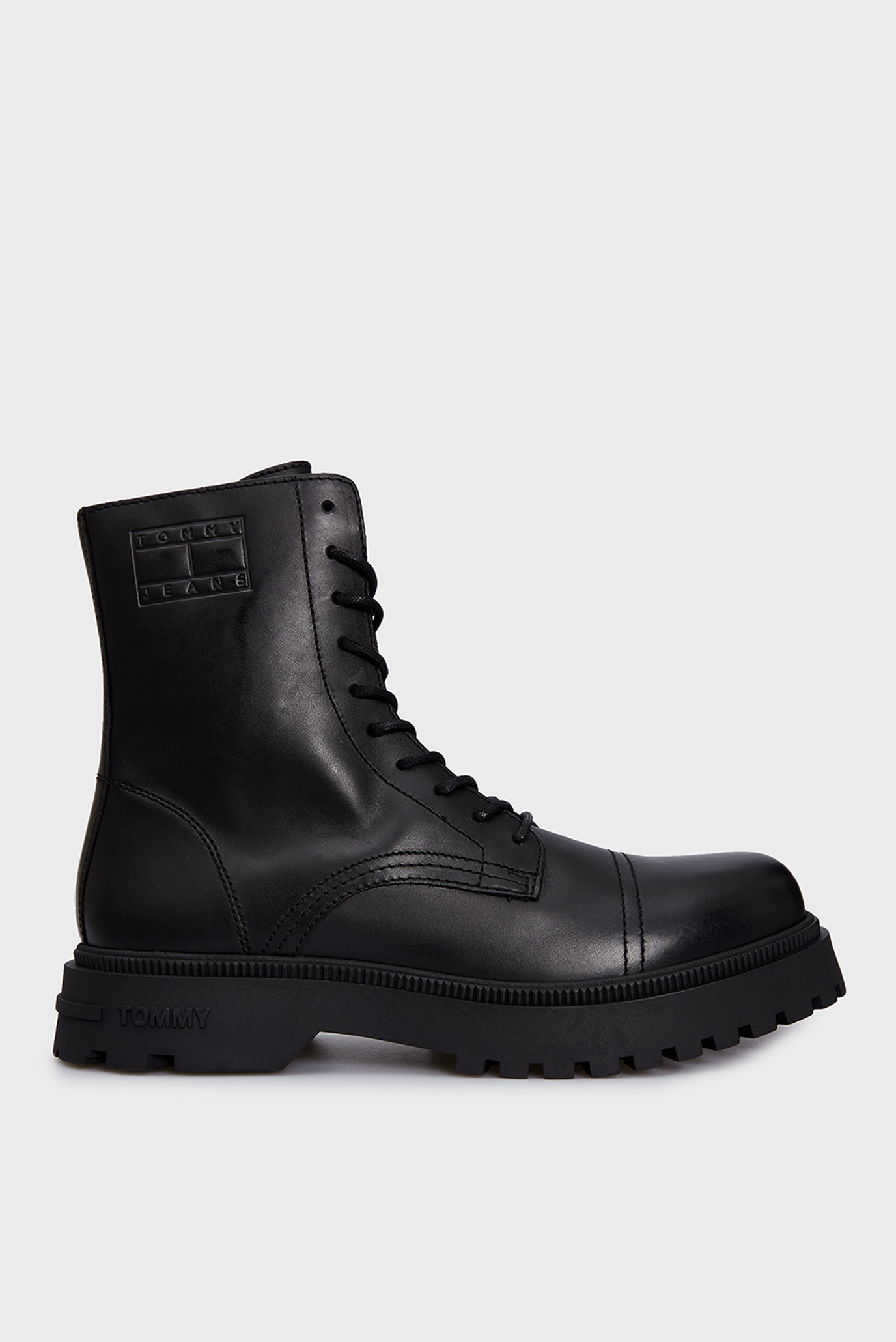 Чоловічі чорні шкіряні черевики TJM CASUAL BOOT 1