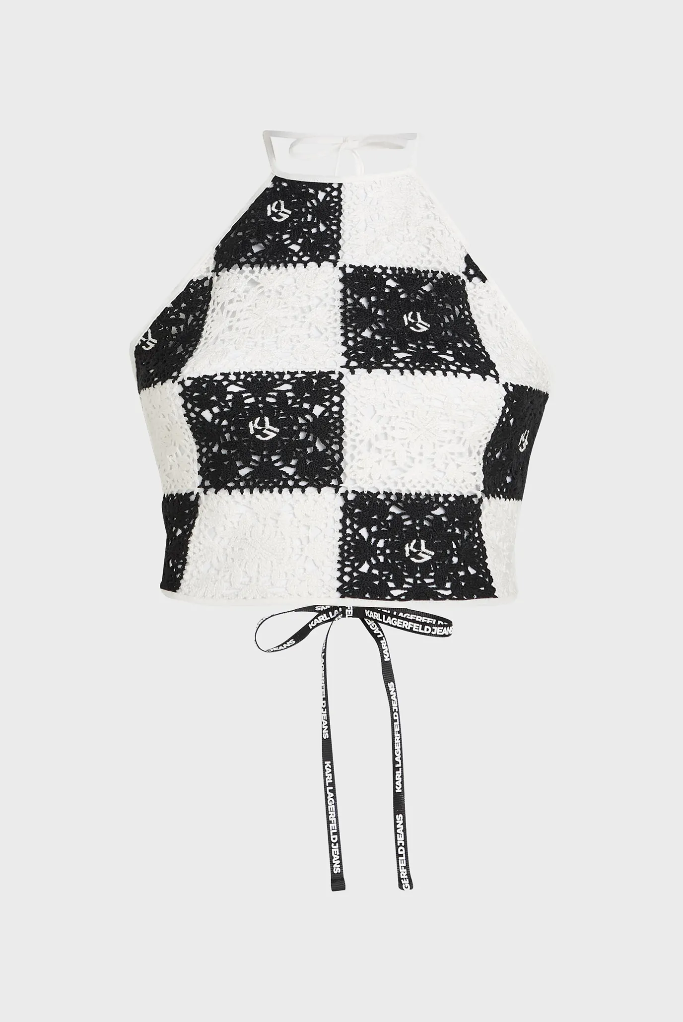 Женский топ в клетку CROCHET FITTED 5