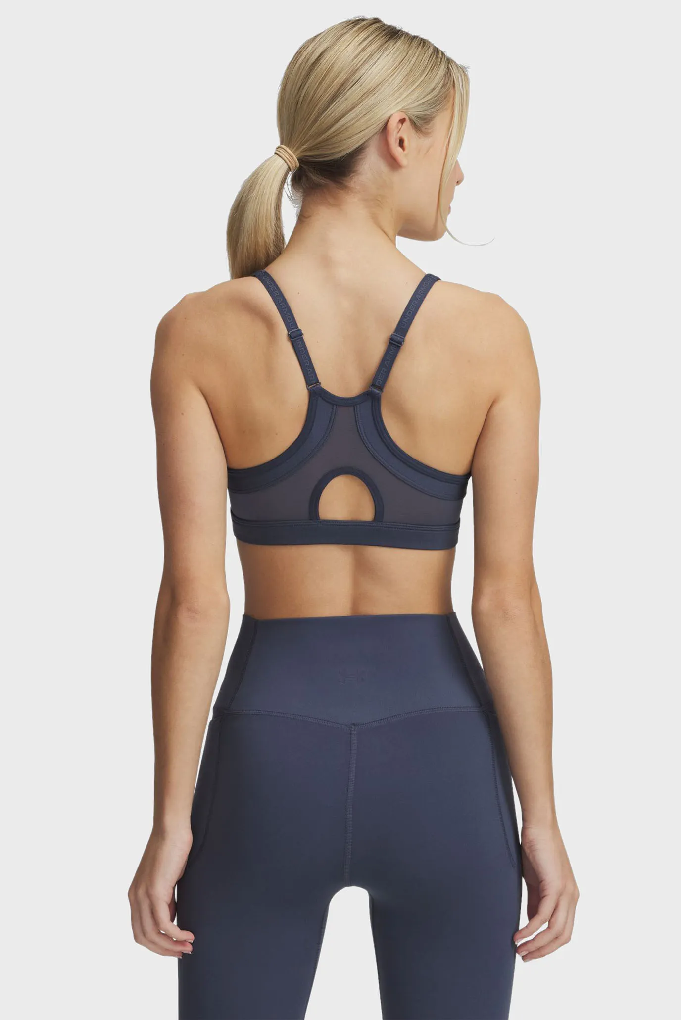 Жіночий темно-сірий топ UA Infinity Low 2.0 Bra 2