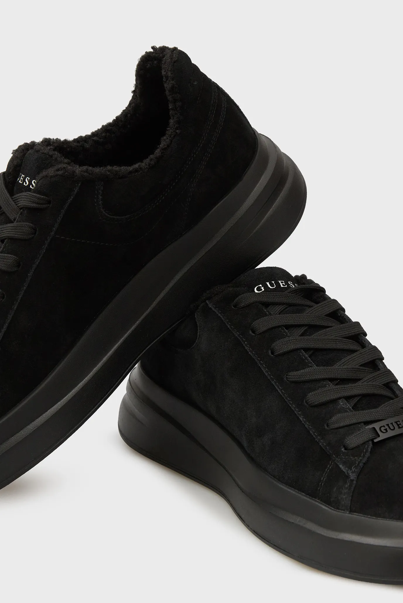 Мужские черные замшевые сникерсы ELBAN 2