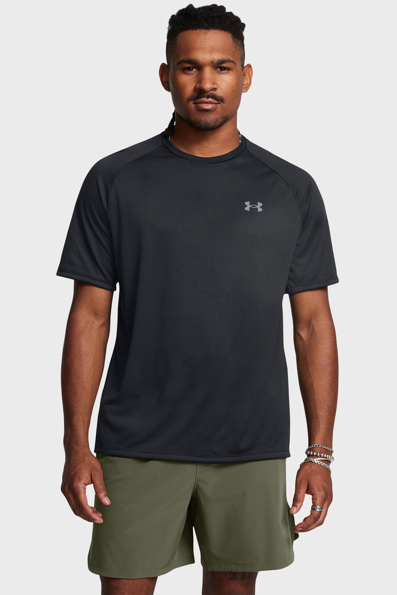 Мужская черная футболка UA Tech SS Tee Черный XXL Under Armour 1326413-001 Мужская черная футболка UA Tech SS Tee Черный XXL Under Armour 1326413-001