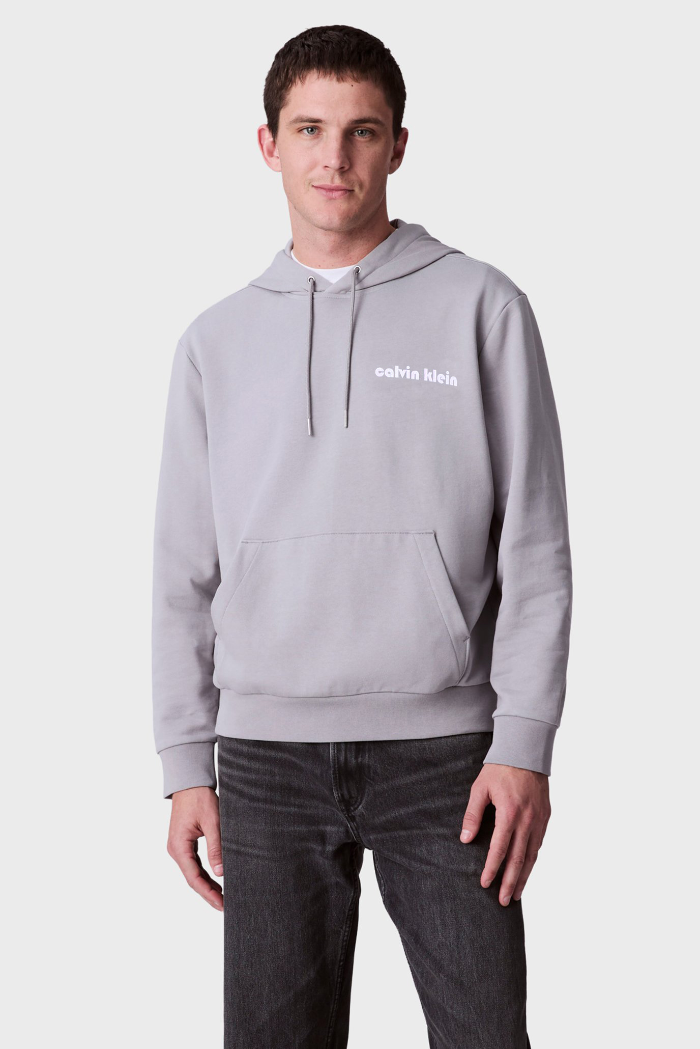 Мужское серое худи 350TERRY Серый L Calvin Klein Jeans LV04RC293G Мужское серое худи 350TERRY Серый L Calvin Klein Jeans LV04RC293G