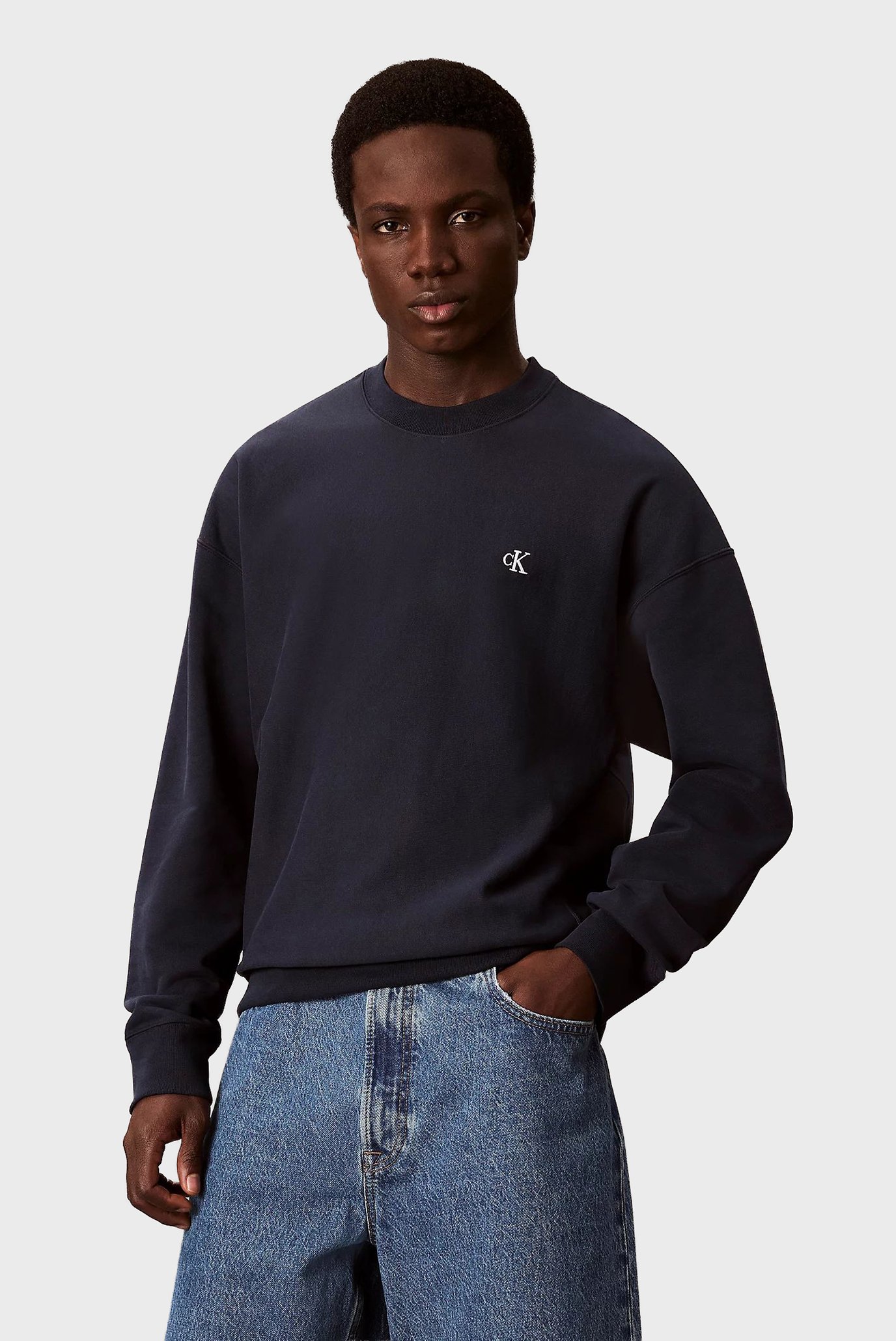 Мужской темно-синий свитшот Синий S Calvin Klein Jeans LV04RC277G Мужской темно-синий свитшот Синий S Calvin Klein Jeans LV04RC277G