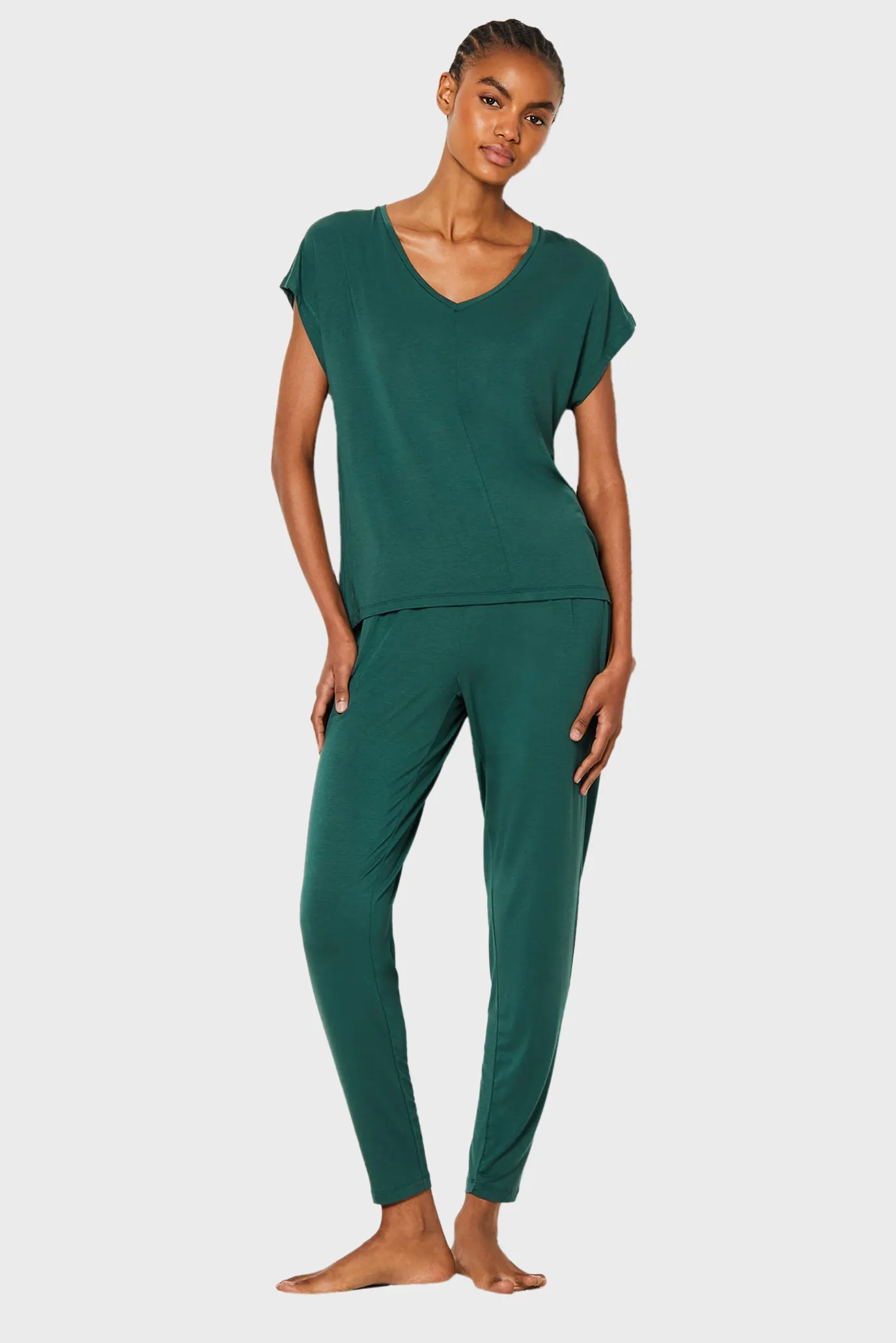 Жіноча темно-зелена футболка MODY 2