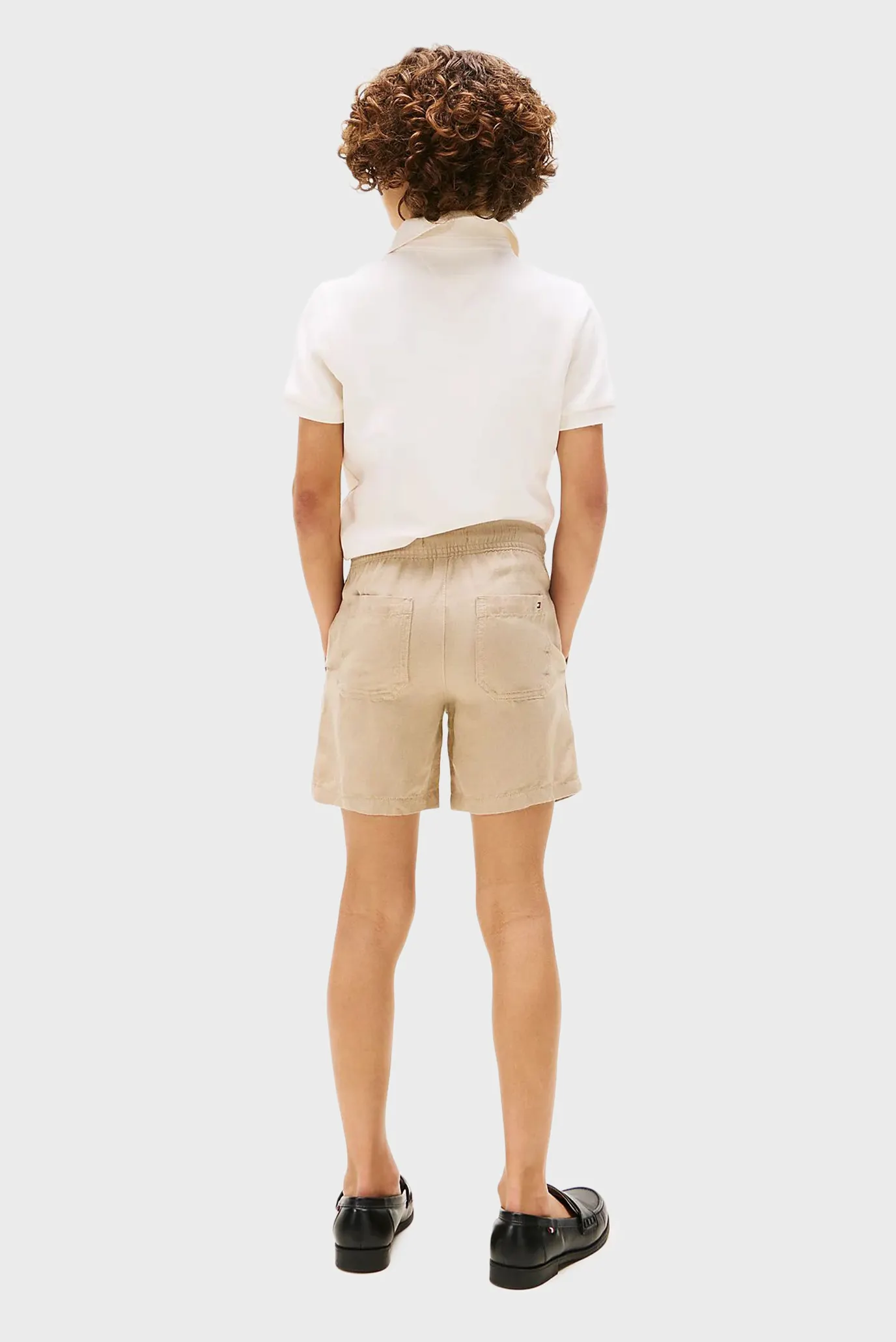 Дитячі бежеві лляні шорти 3