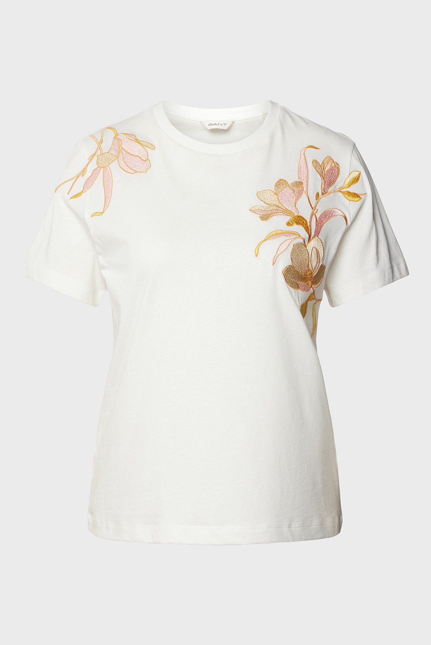 Женская белая футболка REG MAGNOLIA EMBROIDERY SS 1