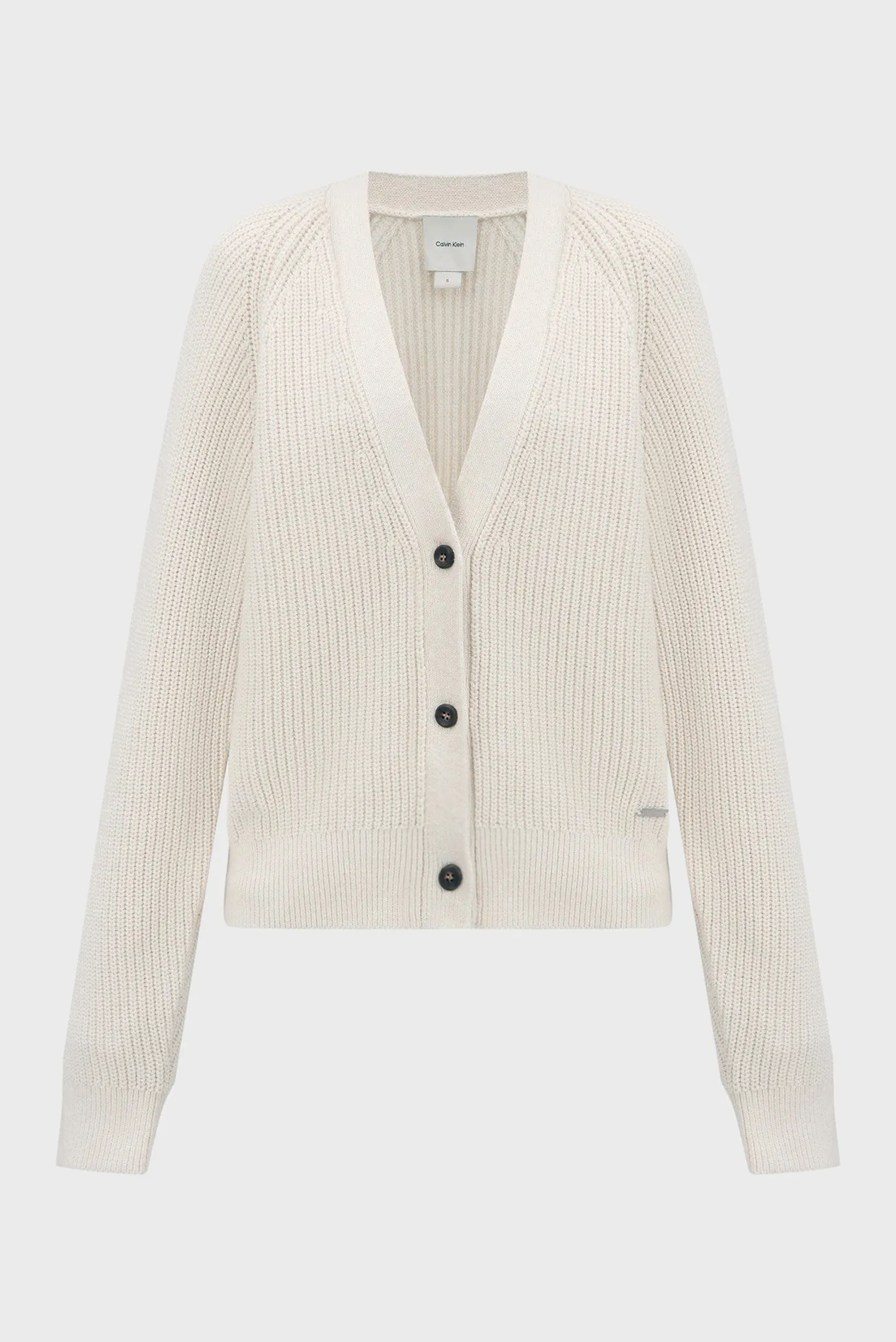 Женский белый кардиган MOULINE RIB RELAXED CARDI 6