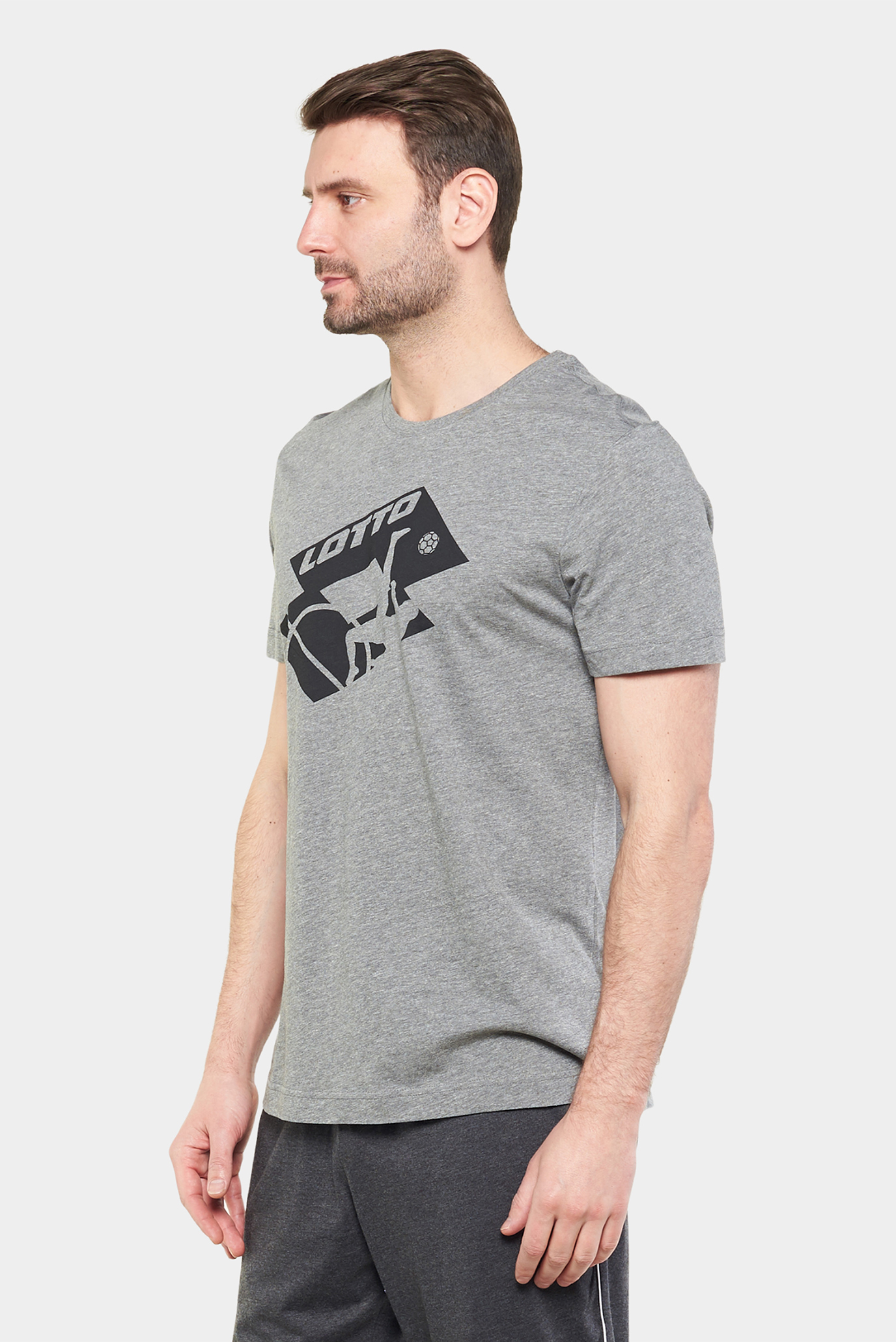 Мужская серая футболка TEE SOCCER CLUB MEL Серый S Lotto 219493/P73 Мужская серая футболка TEE SOCCER CLUB MEL Серый S Lotto 219493/P73