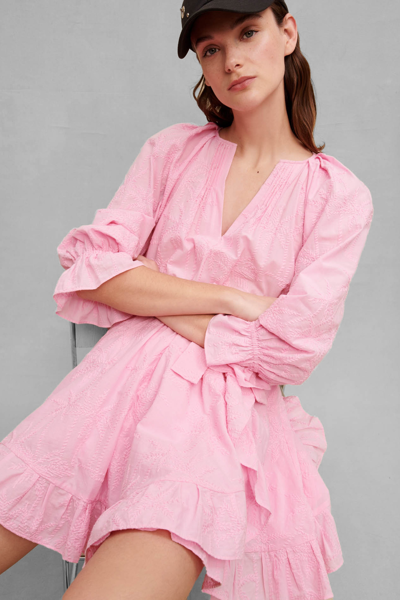 Женское розовое платье MAJE MFPRO02899_PALE PINK — MD-Fashion