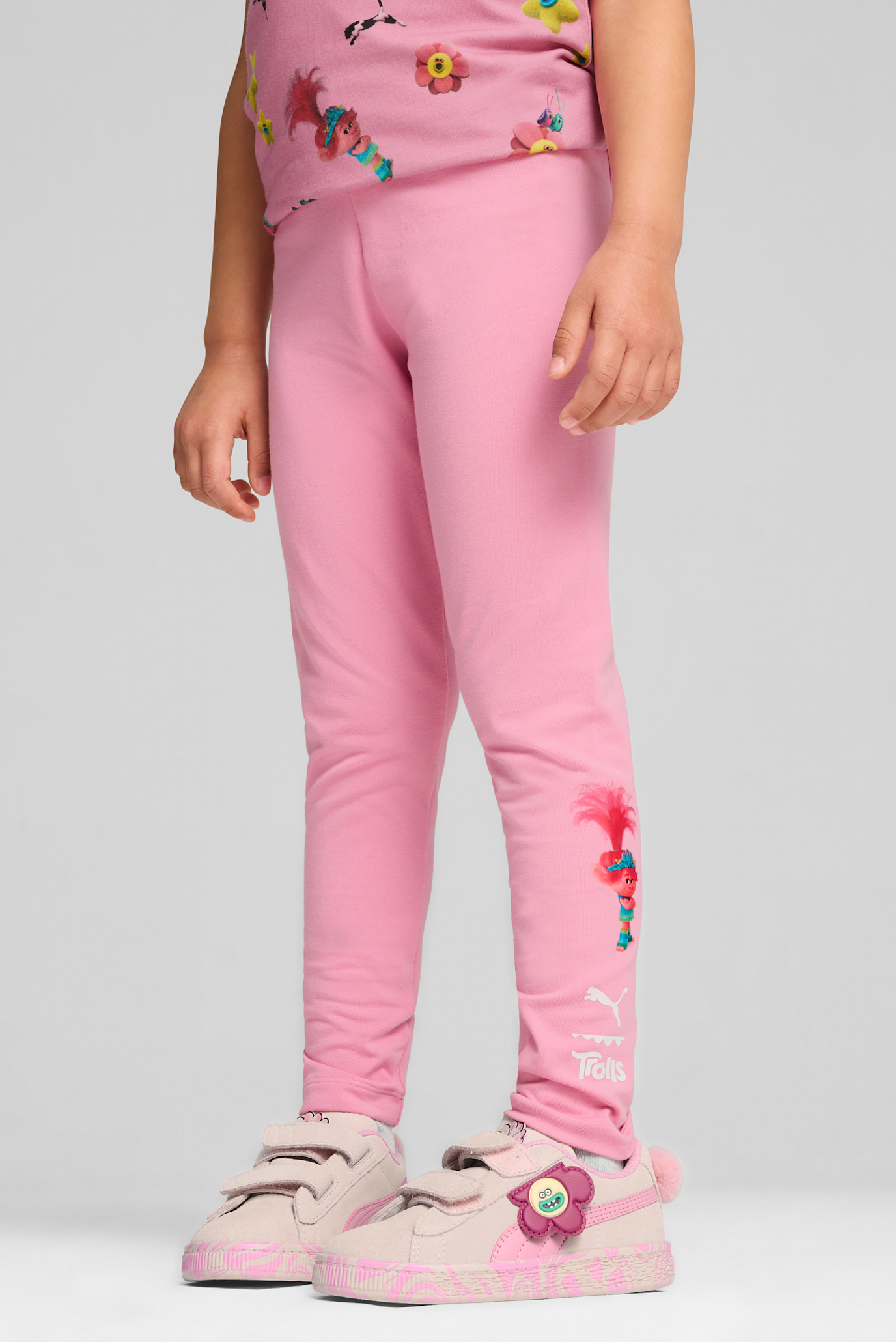 Детские розовые леггинсы PUMA x TROLLS Leggings Kids 1