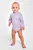 Детское сиреневое боди в полоску