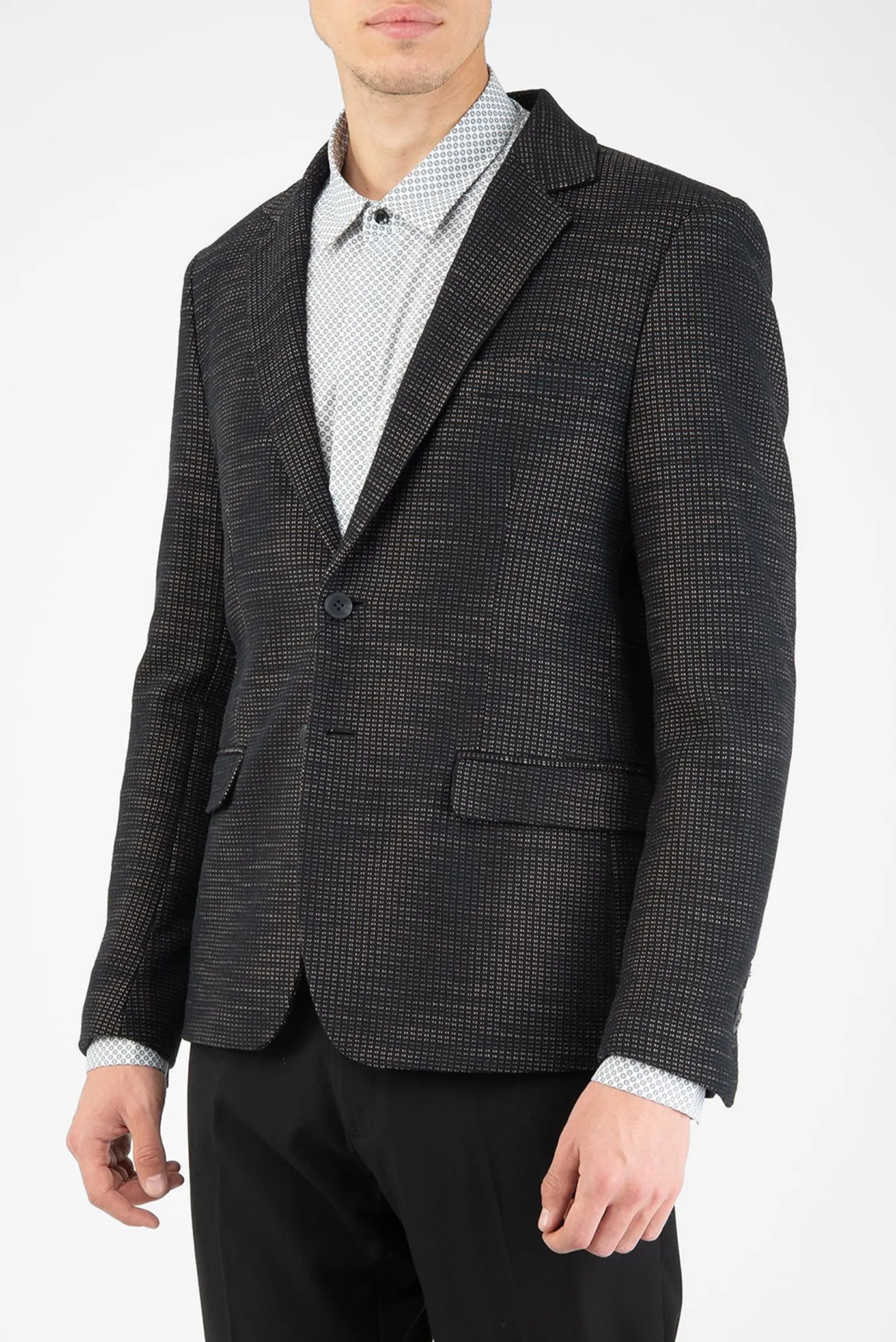 Мужской черный пиджак 1