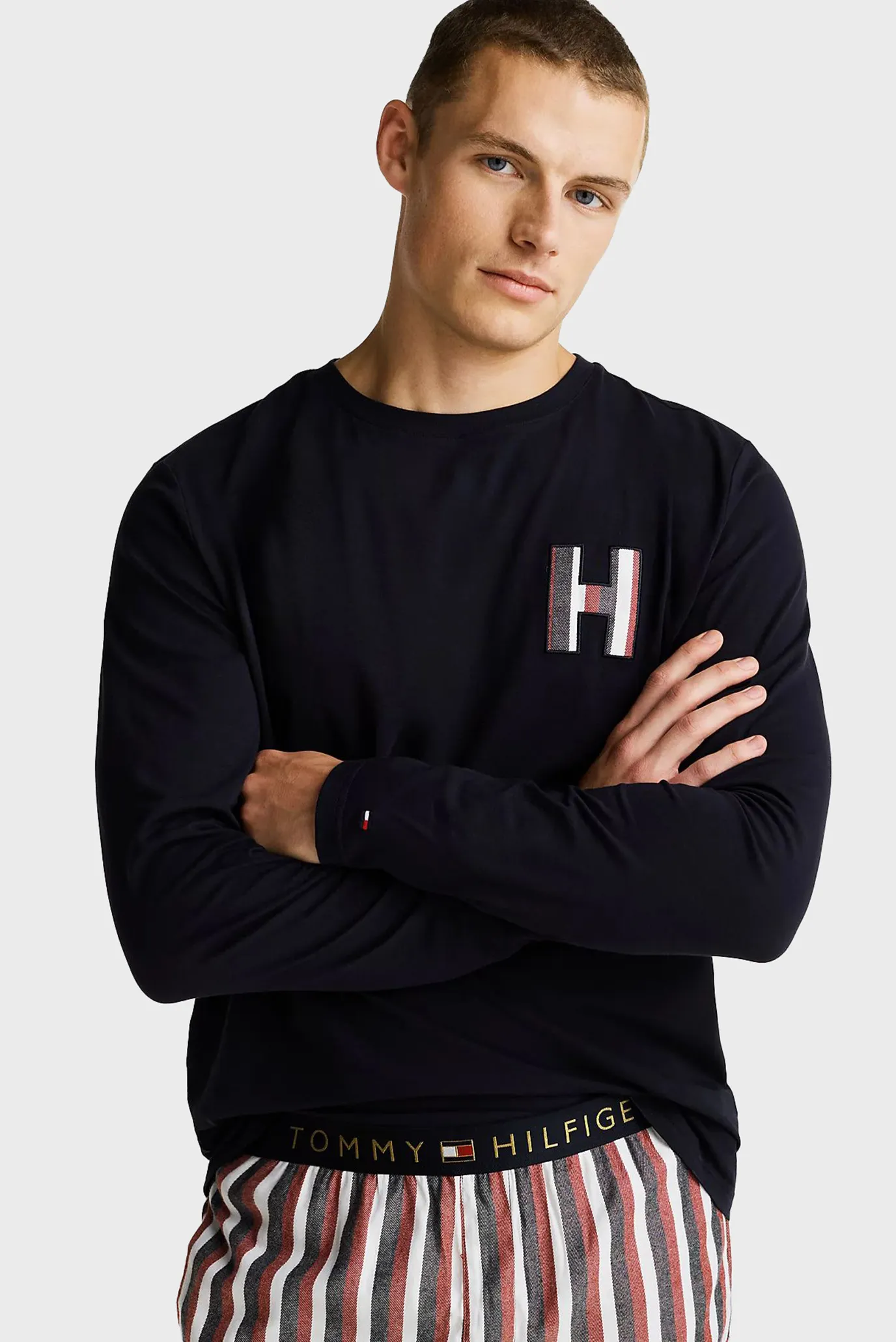 Мужской набор (лонгслив, брюки, тапочки) LS PANT SLIPPERS SET FLANNEL 3