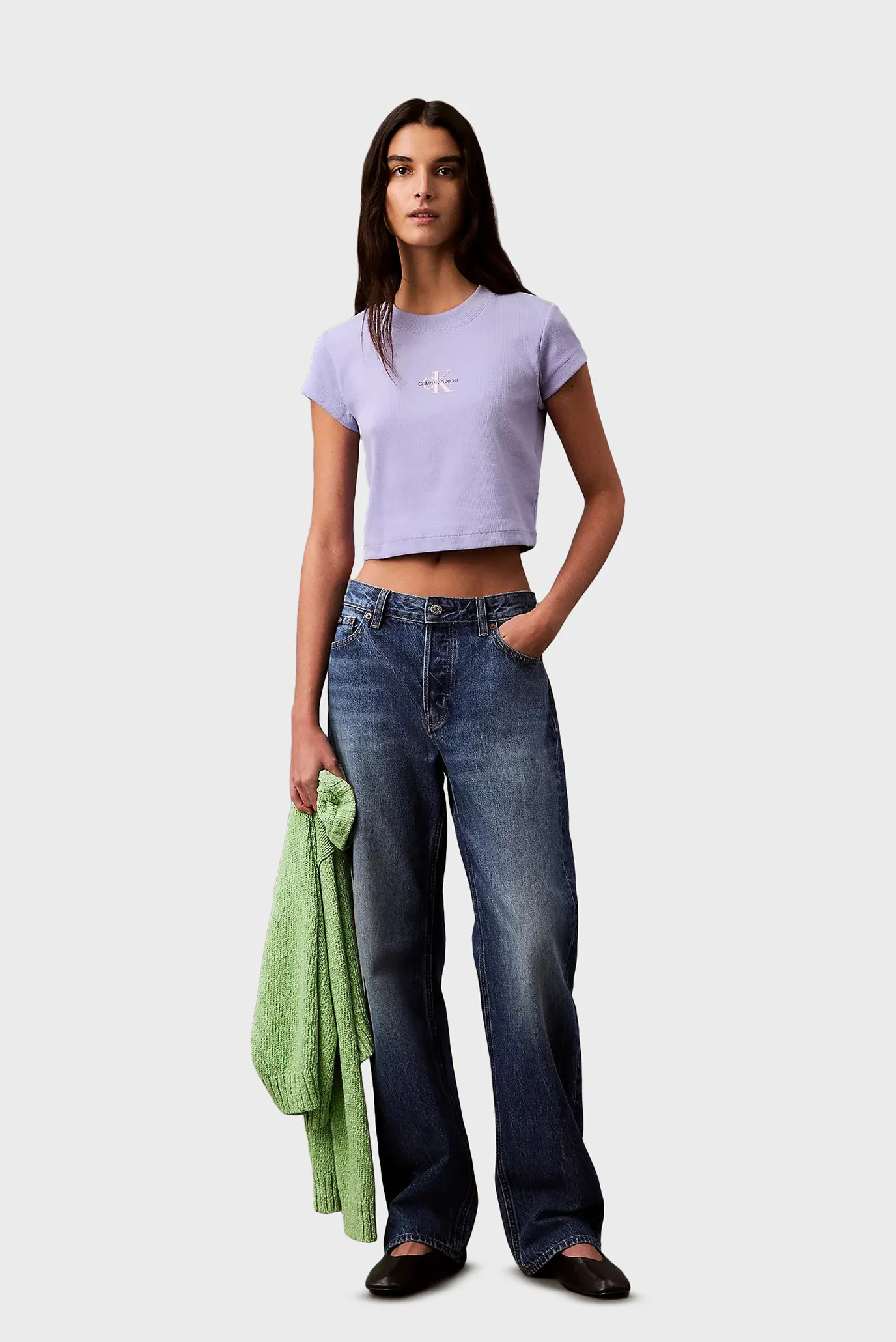 Женская сиреневая футболка MONOGRAM BABY TEE 2