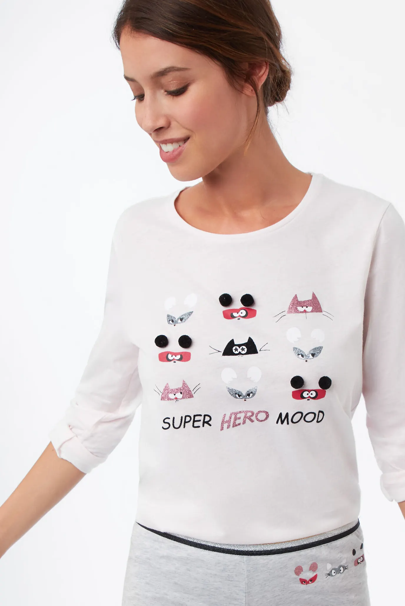 Женский розовый лонгслив SOLINE 2