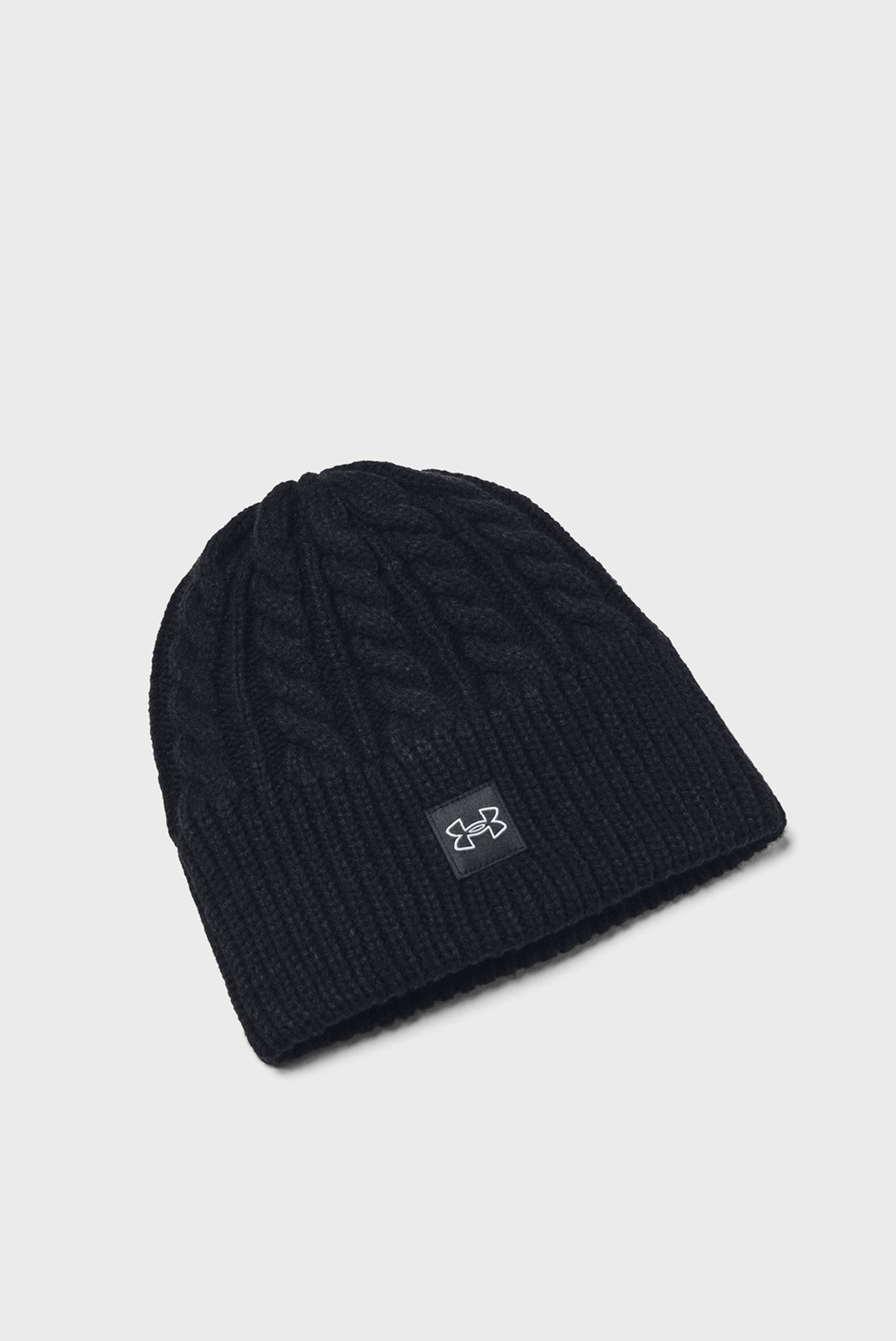 Женская черная шапка Halftime Cable Knit Beanie 1