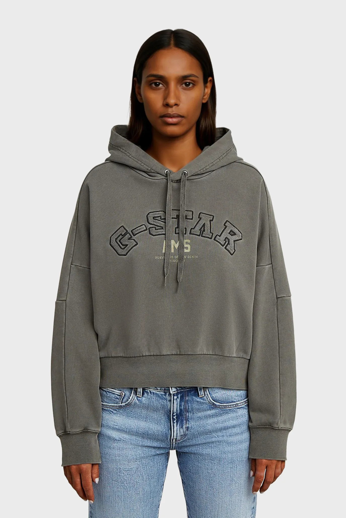 Женское серое худи Collegic Серый L G-Star RAW D27266,D969